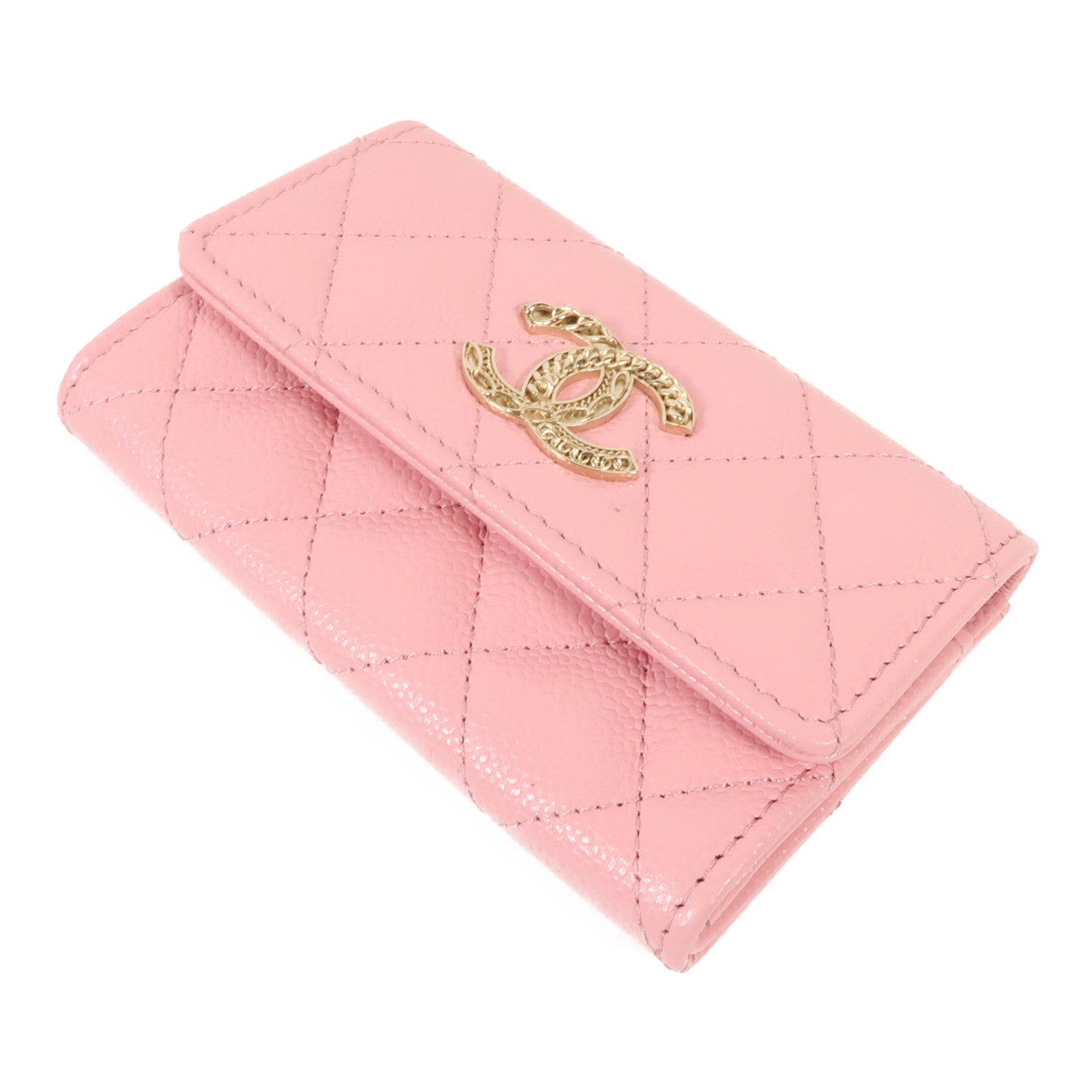 CHANEL 牛皮皮革Card Case金扣卡片套