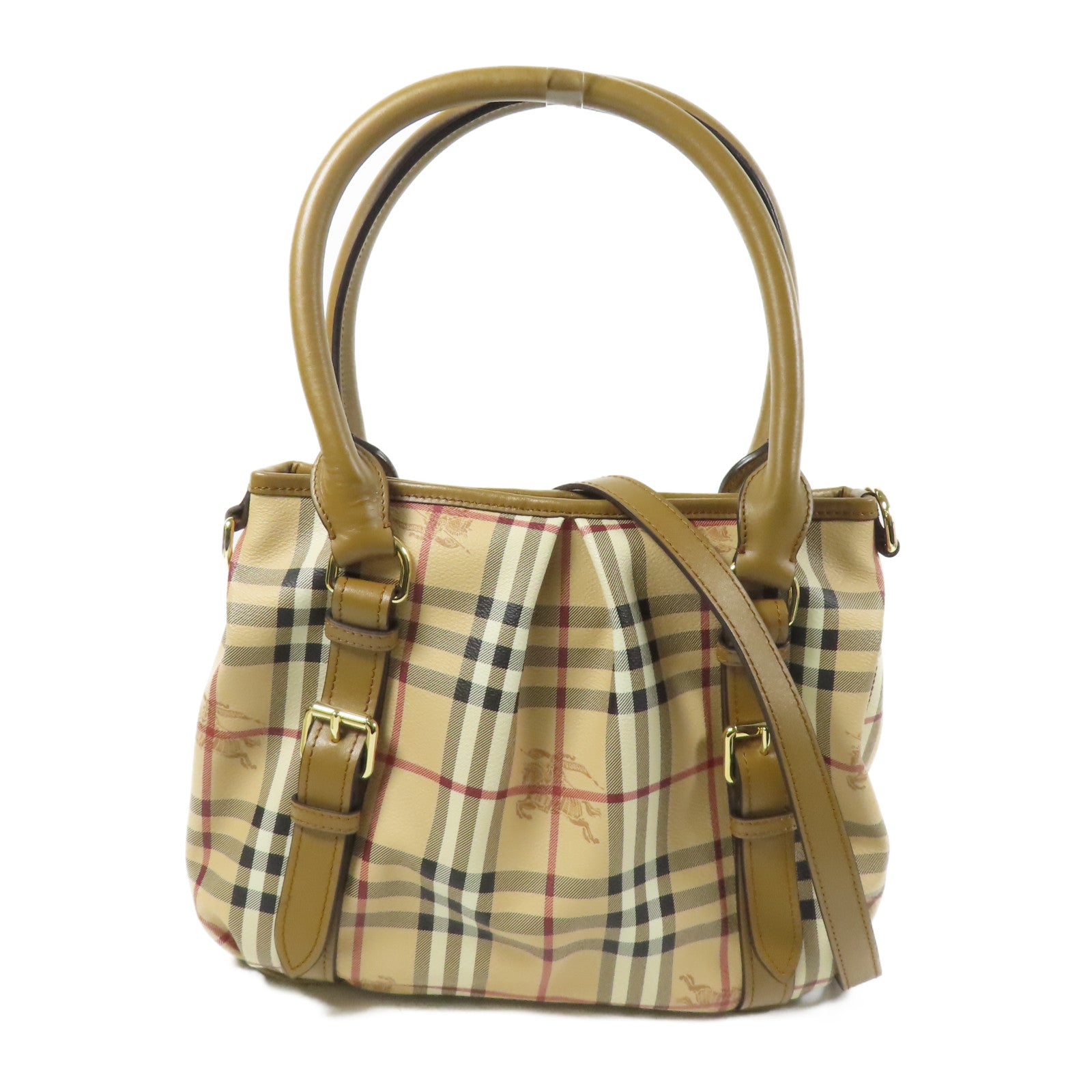 BURBERRY 塗層帆布Haymarket Northfield金扣手挽肩背兩用袋