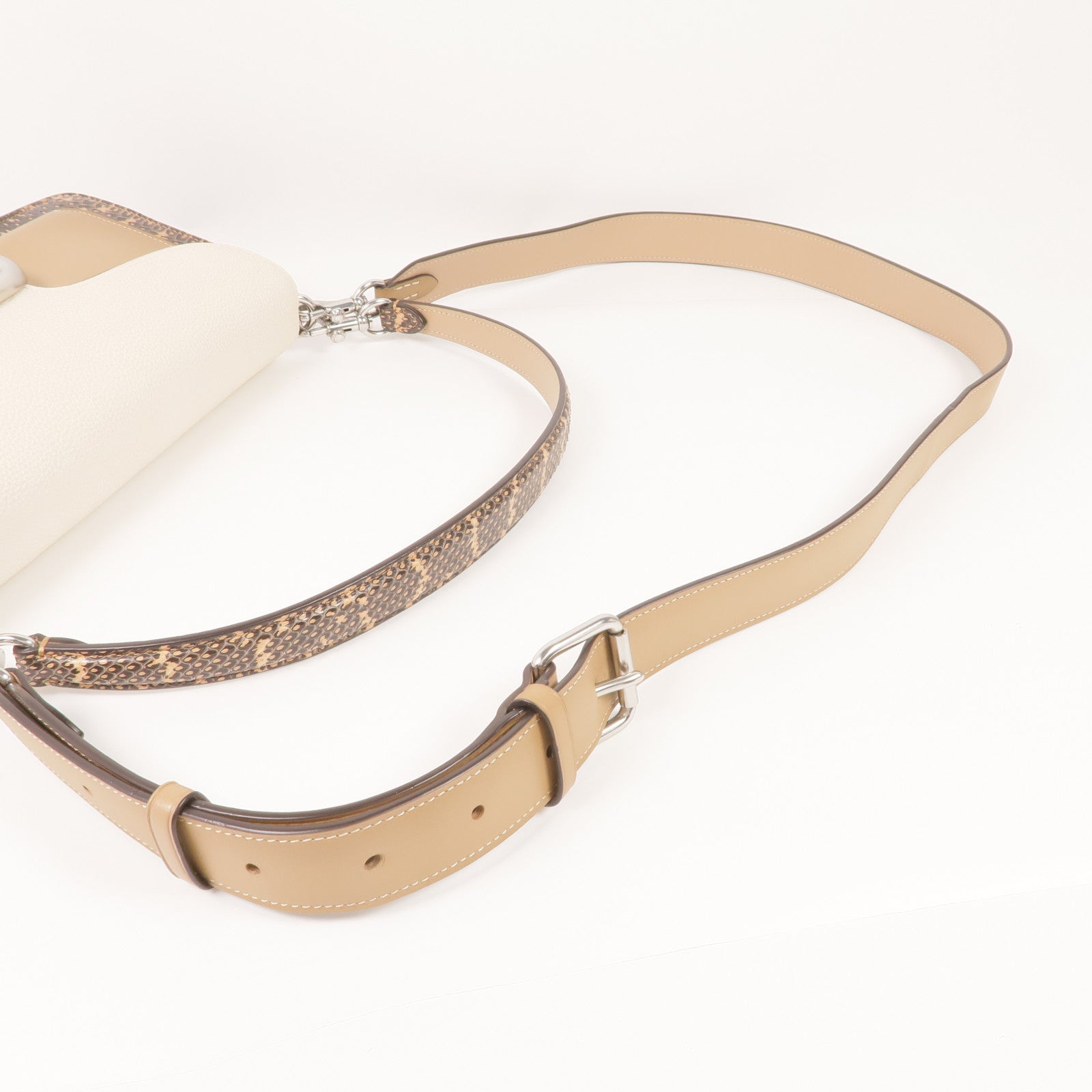COACH 牛皮皮革2way Shoulder Bag銀扣手挽肩背兩用袋