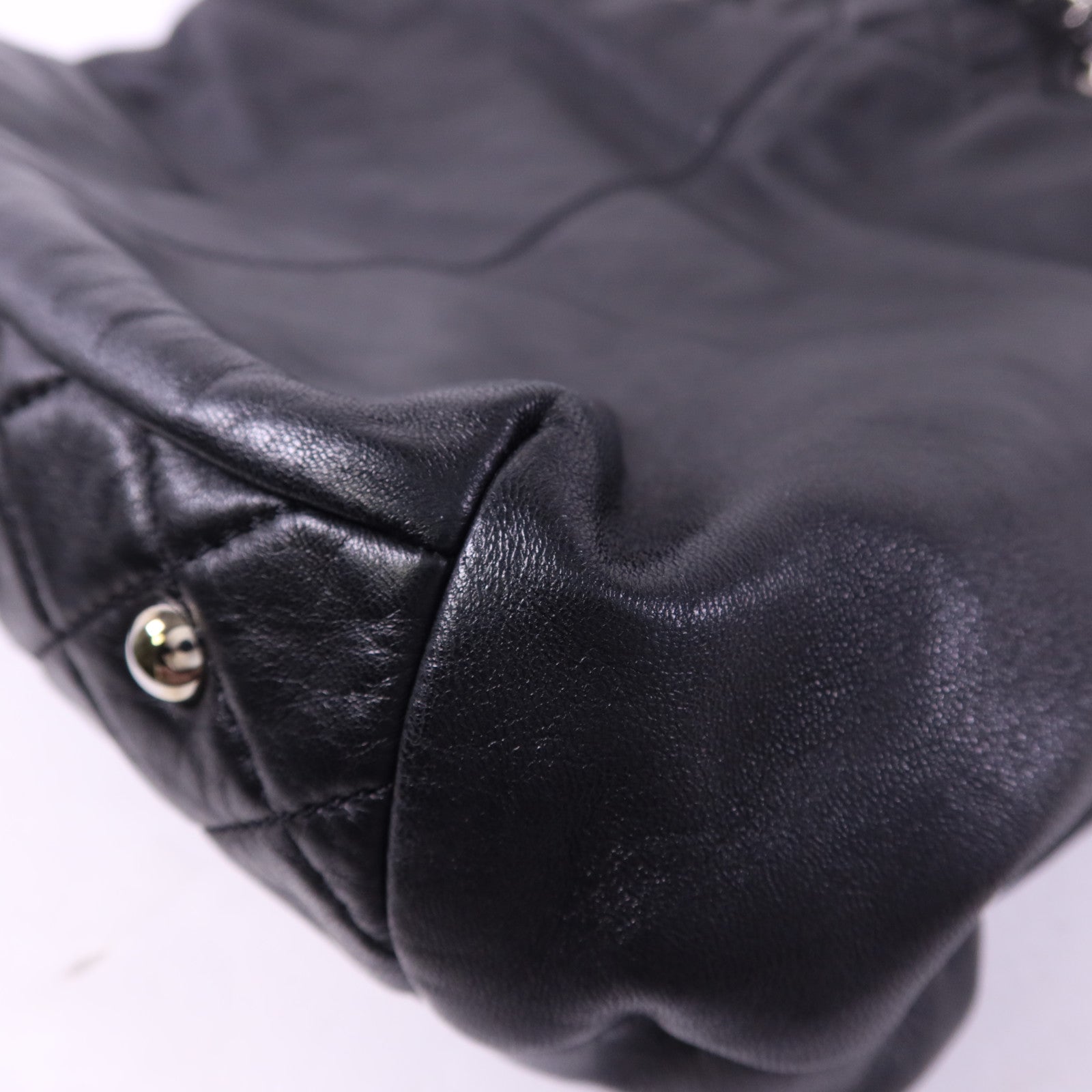 CHANEL 羊皮皮革2 Way Shoulder Bag銀扣手挽肩背兩用袋