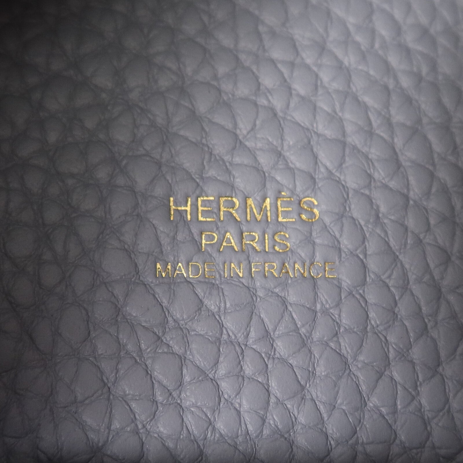HERMES Clemence皮革Picotin PM銀扣手挽袋Gris Pantin