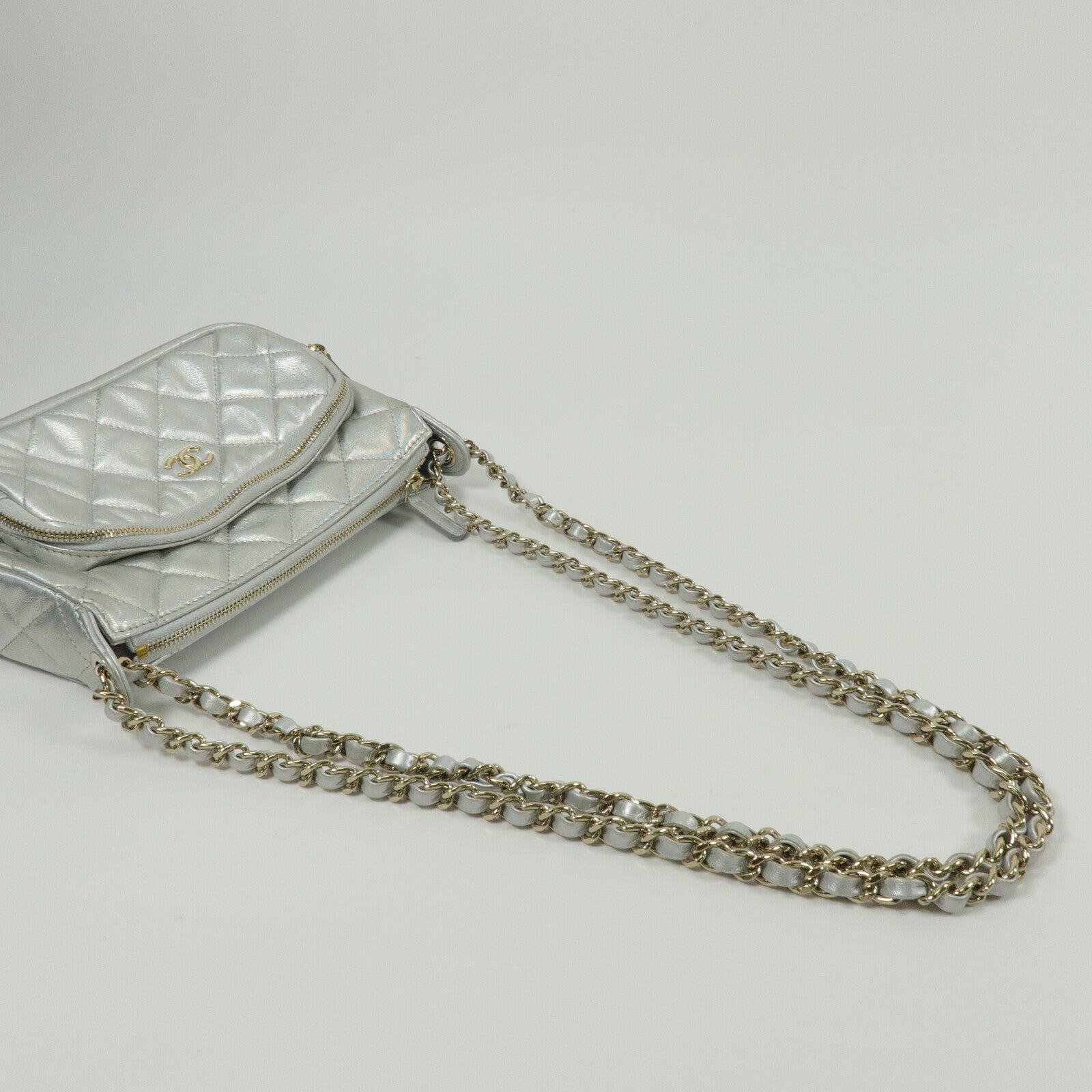 CHANEL 羊皮皮革Chain Shoulder鏈帶肩背袋