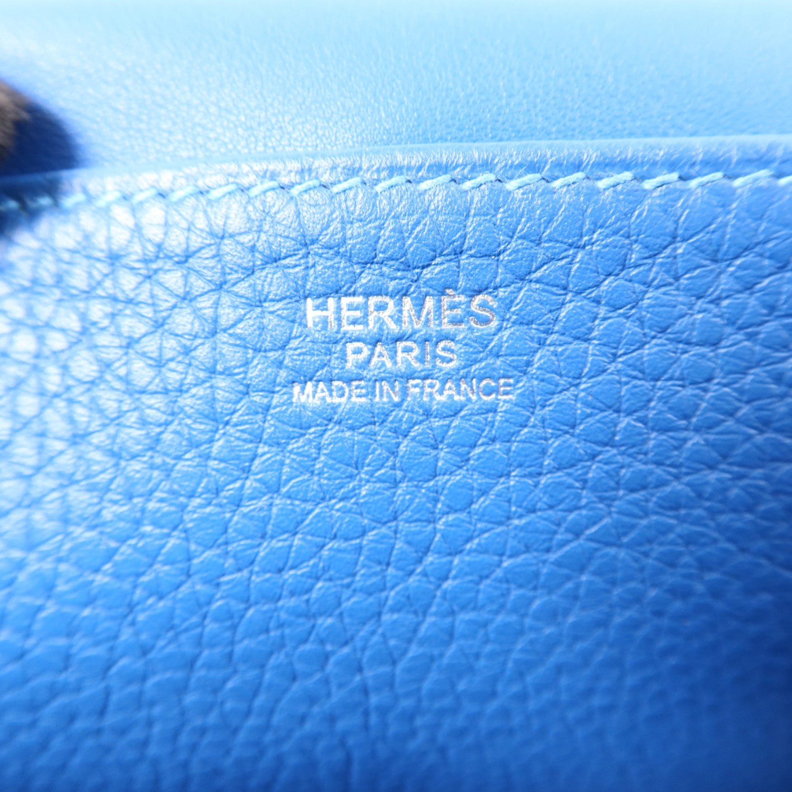 HERMES 【激減優惠】Clemence皮革Halzan 25銀扣手挽肩背兩用袋Mykonos