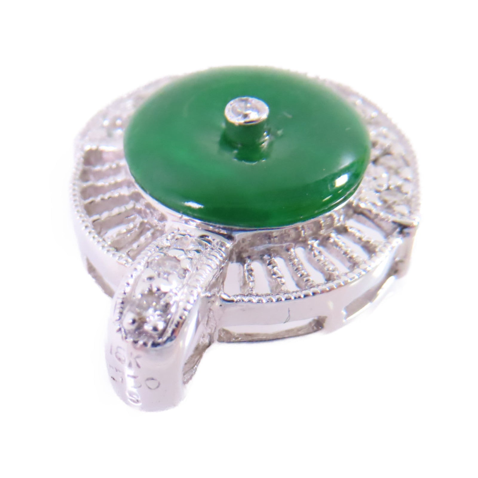JEWELRY 18K白金/翡翠Jade Pendant Top吊墜頭扣