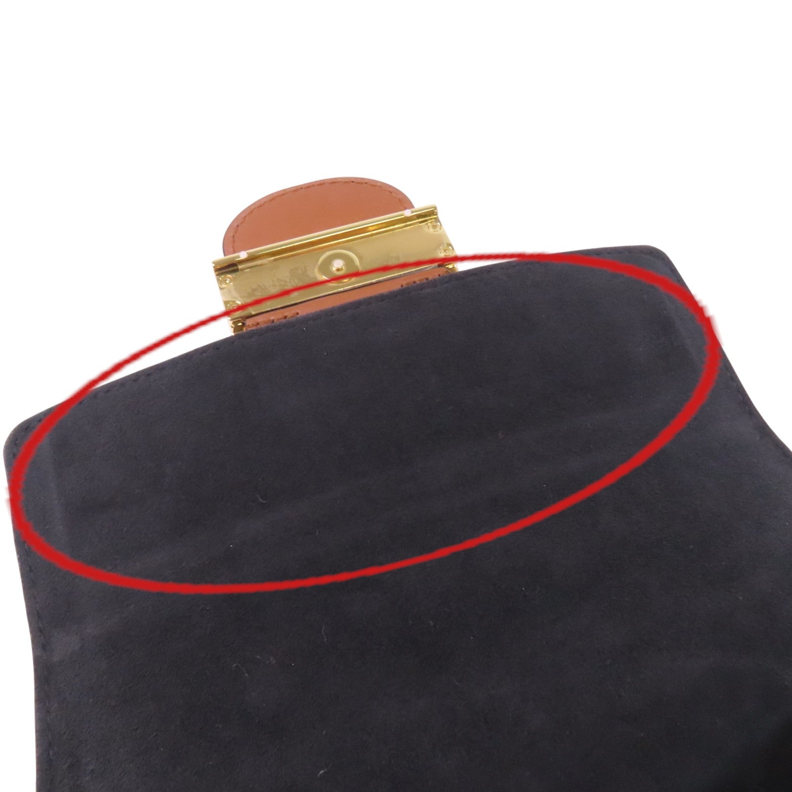 LOUIS VUITTON Monogram Reverse Mini Dauphine金扣肩背袋