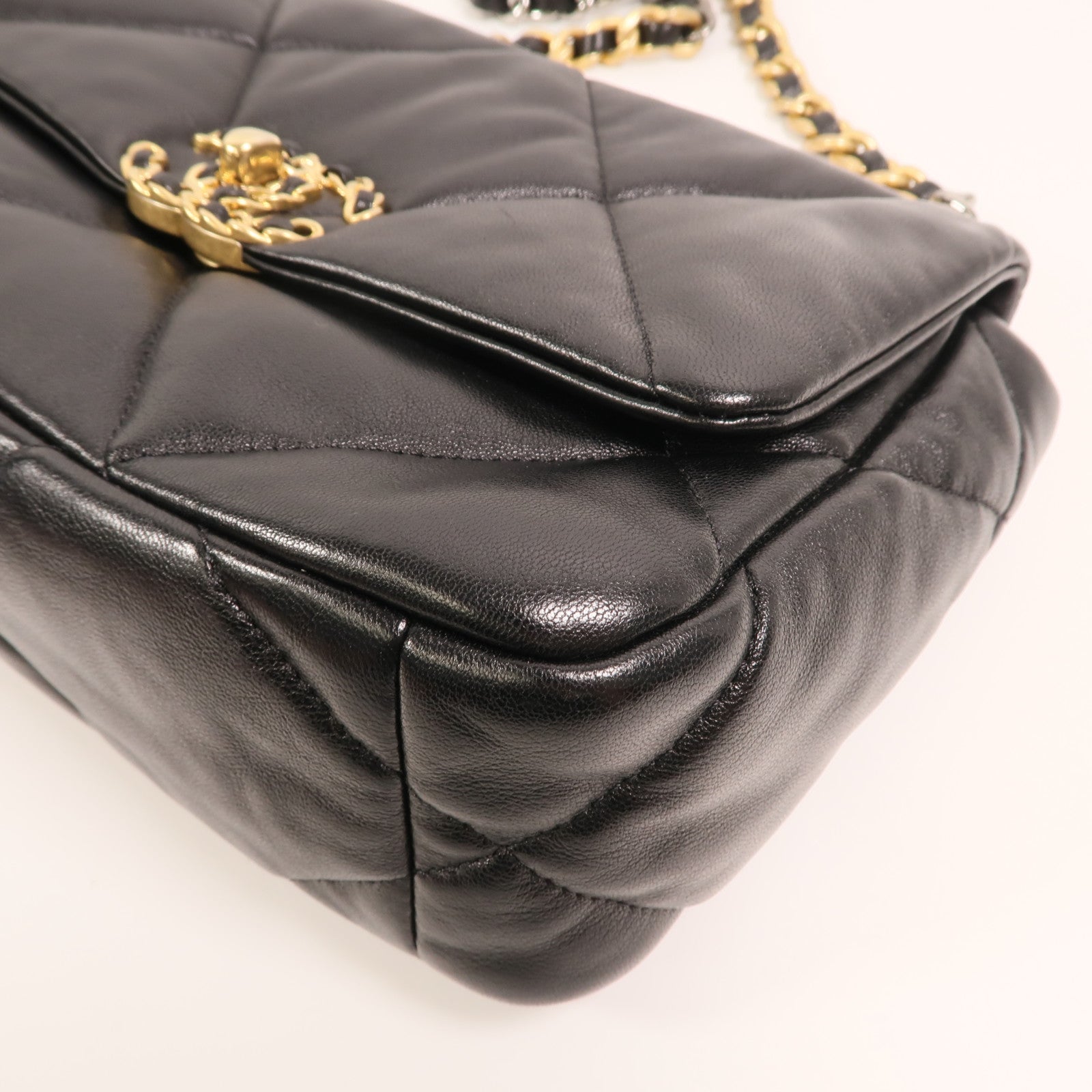 CHANEL 羊皮皮革C19 Small手挽肩背兩用袋