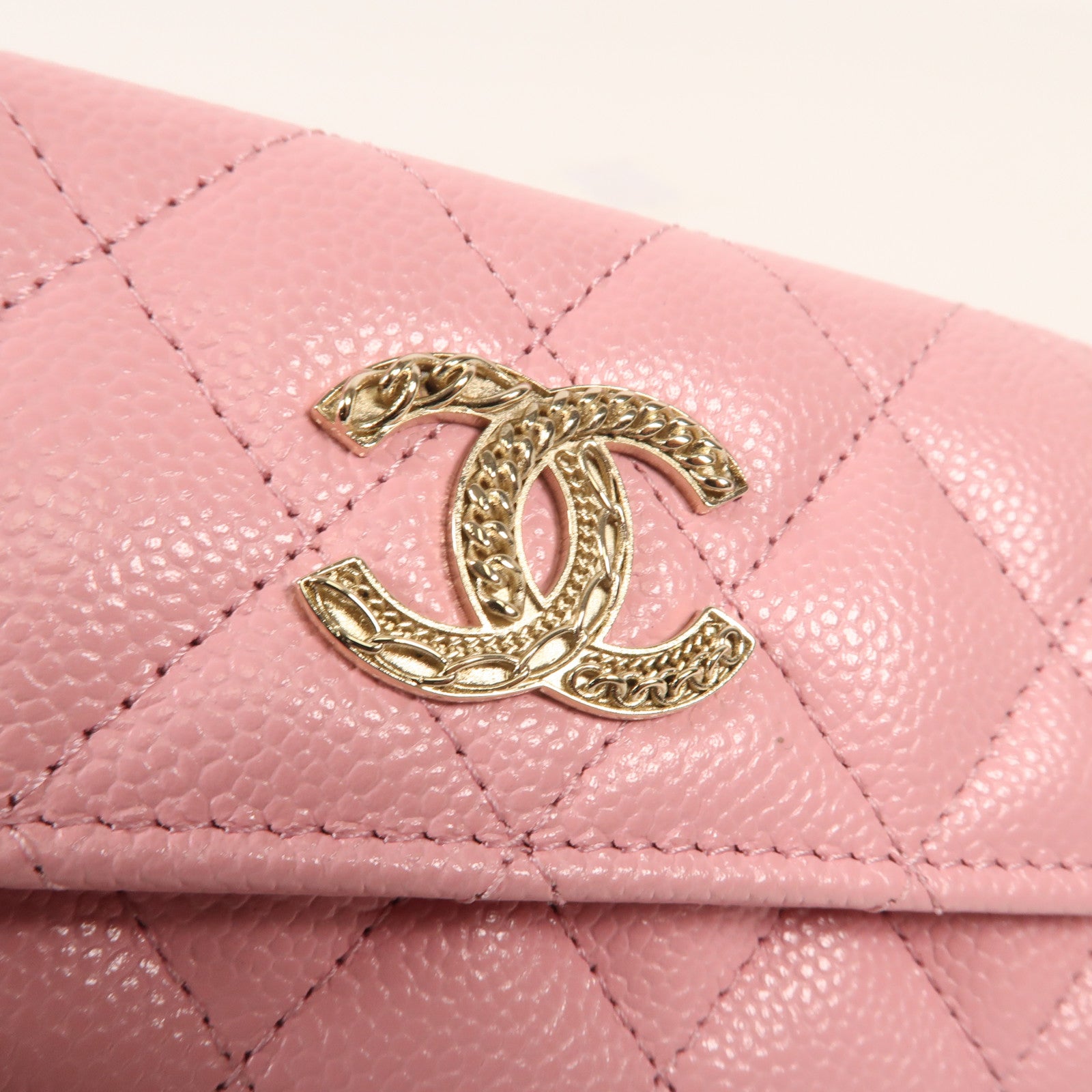 CHANEL 牛皮皮革Card Case金扣卡片套