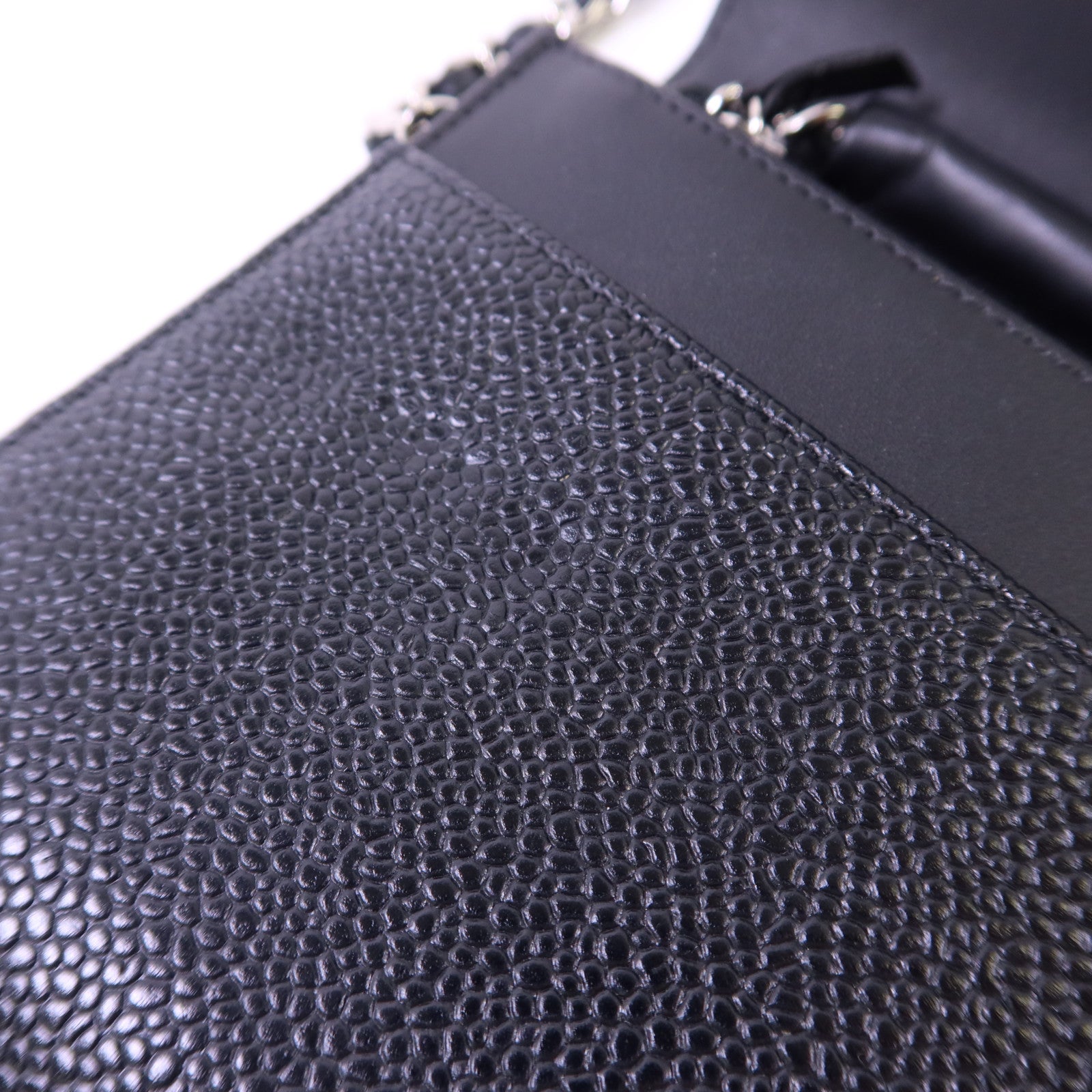 CHANEL 牛皮皮革WOC Wallet On Chain銀扣鏈帶肩背袋