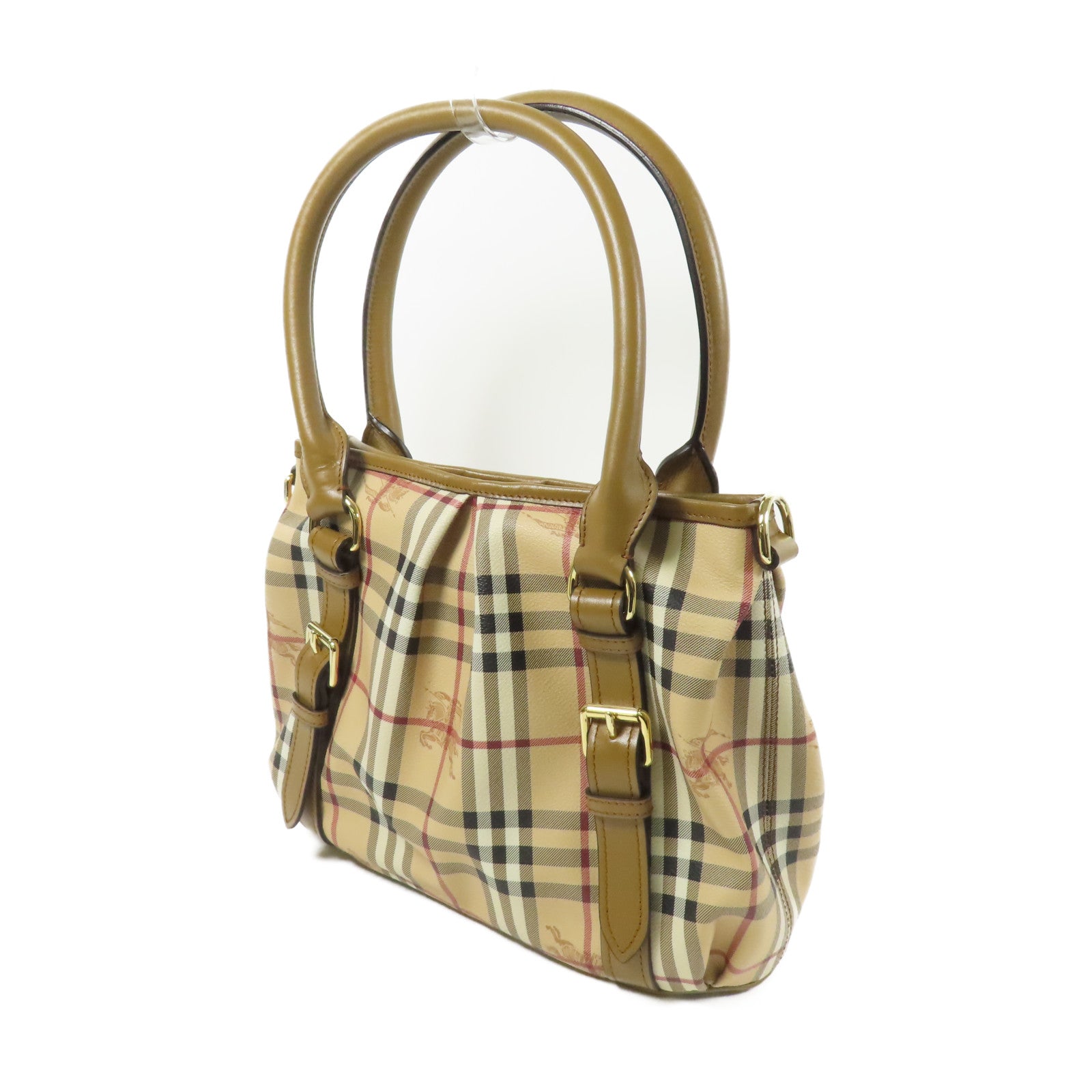 BURBERRY 塗層帆布Haymarket Northfield金扣手挽肩背兩用袋