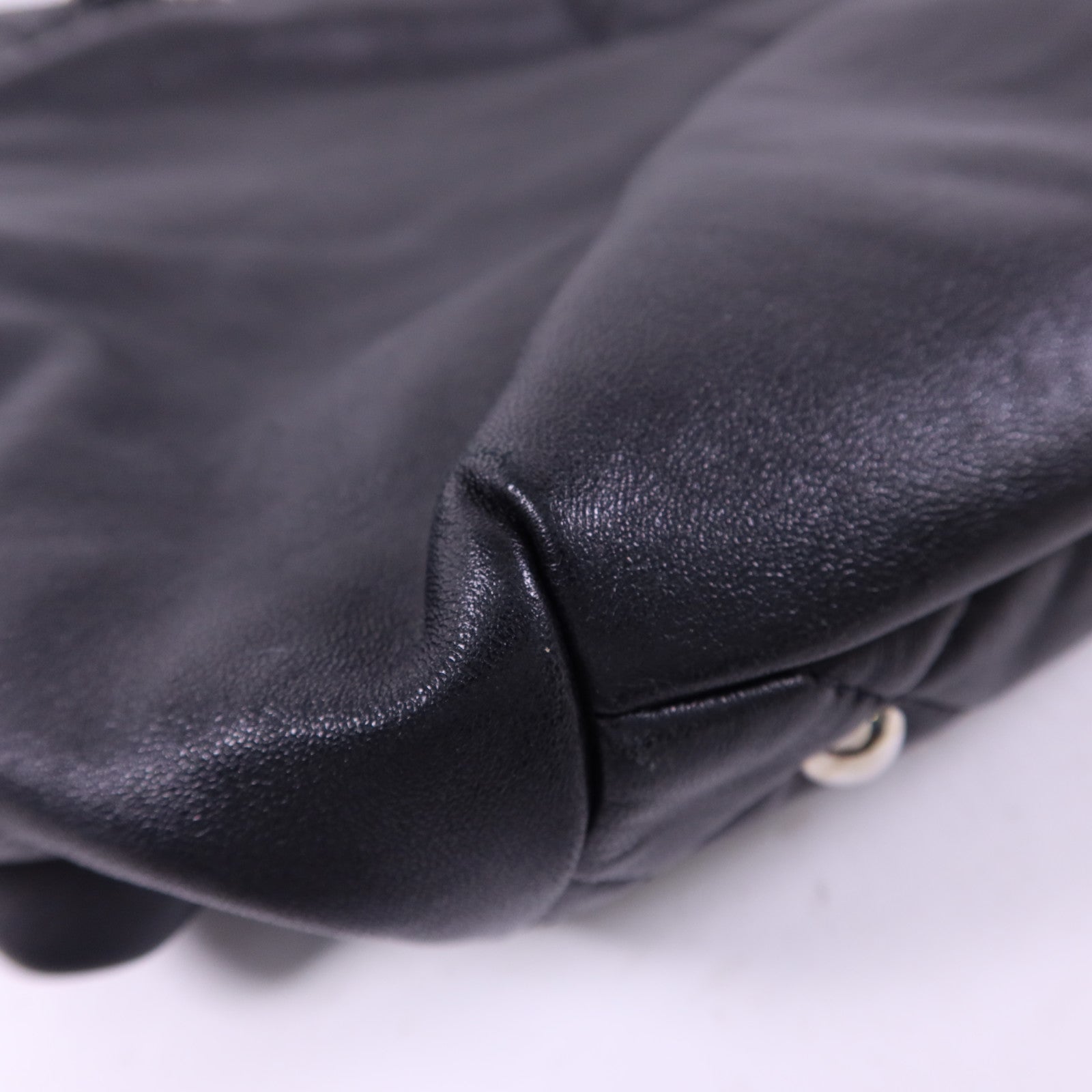 CHANEL 羊皮皮革2 Way Shoulder Bag銀扣手挽肩背兩用袋