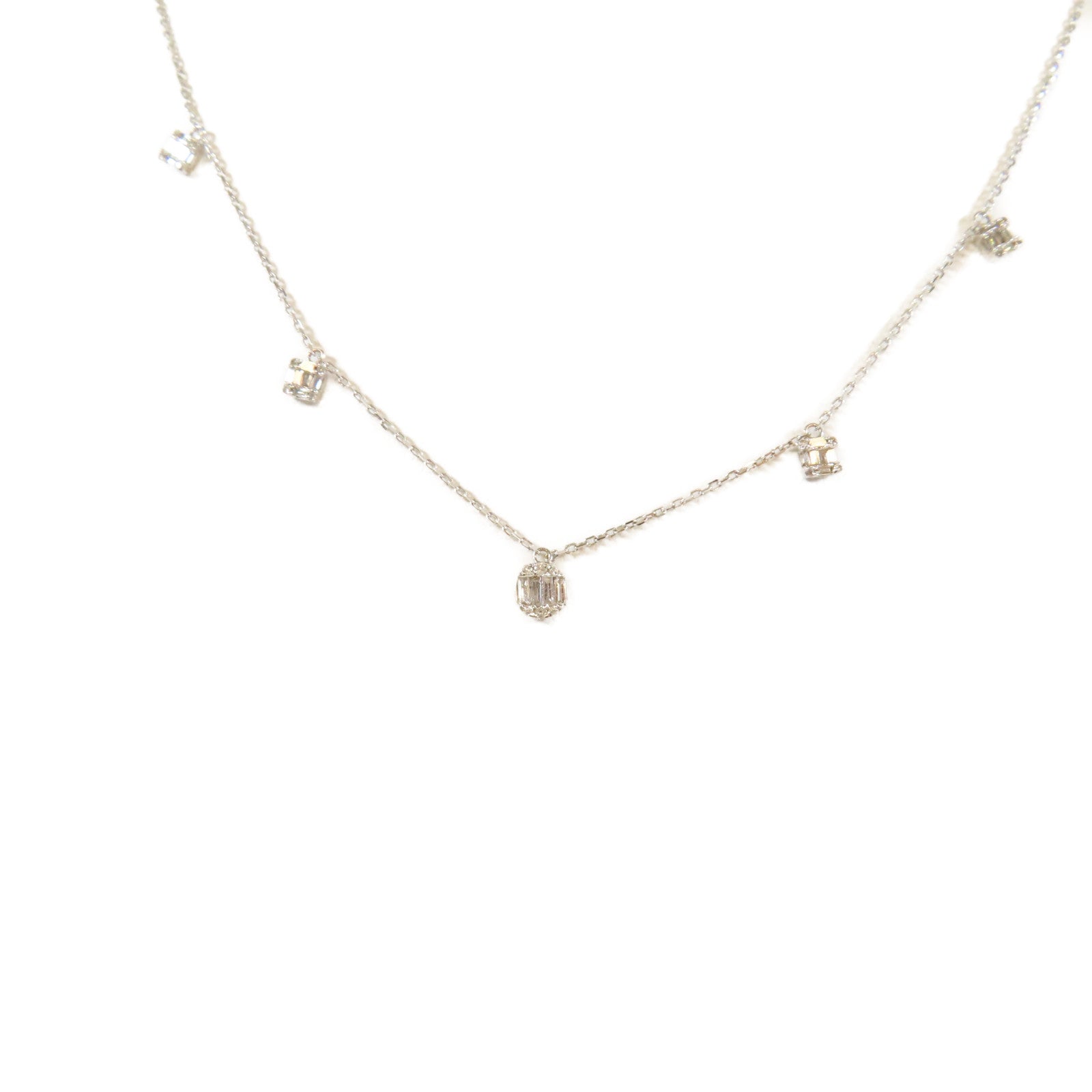 JEWELRY 【激減優惠】18K白金0.17ctDiamond Necklace鑽石項鍊#40cm