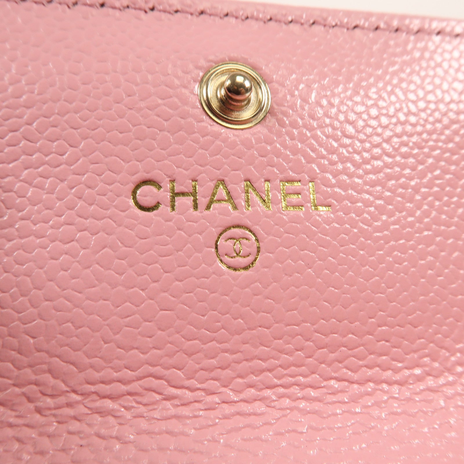 CHANEL 牛皮皮革Card Case金扣卡片套