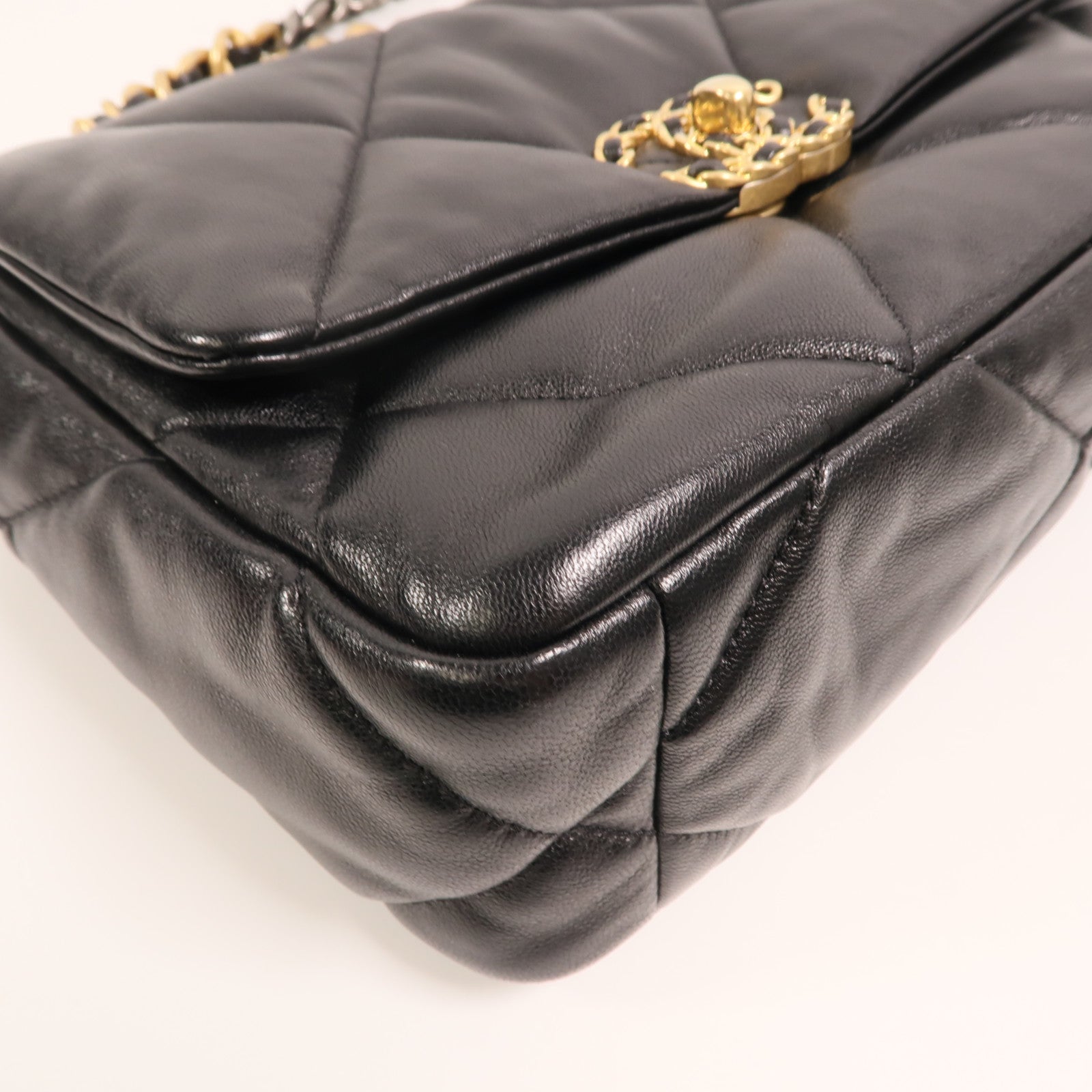 CHANEL 羊皮皮革C19 Small手挽肩背兩用袋