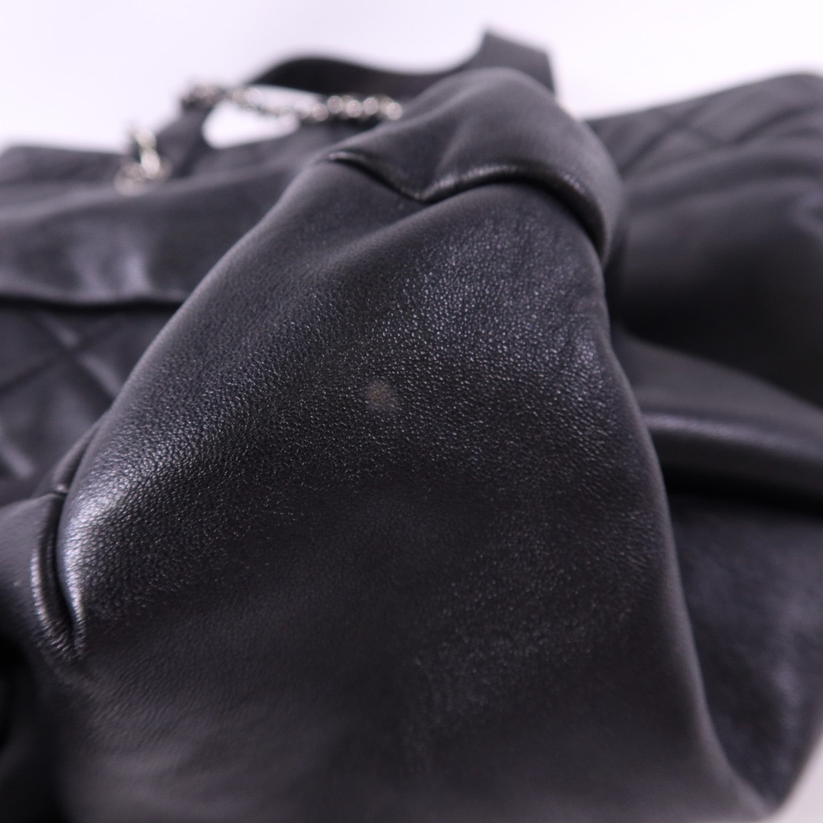 CHANEL 羊皮皮革2 Way Shoulder Bag銀扣手挽肩背兩用袋