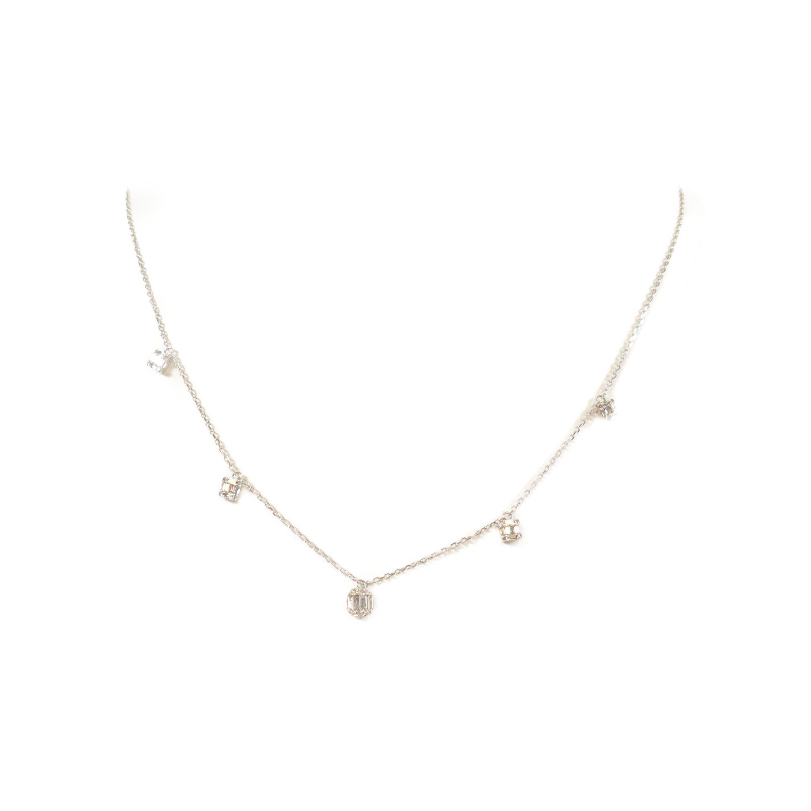 JEWELRY 【激減優惠】18K白金0.17ctDiamond Necklace鑽石項鍊#40cm