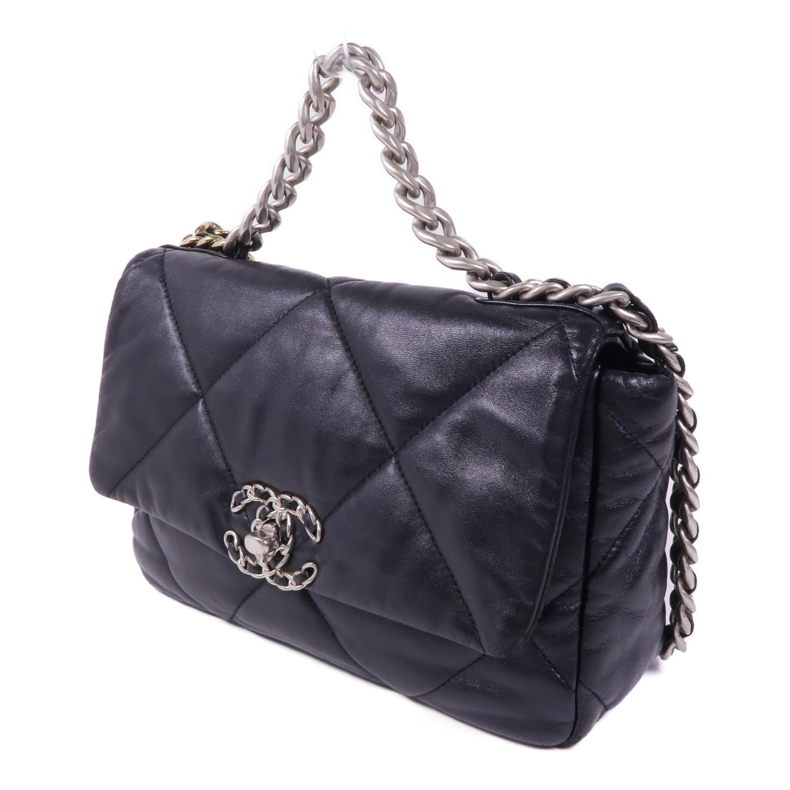 CHANEL 羊皮皮革C19 Small手挽肩背兩用袋