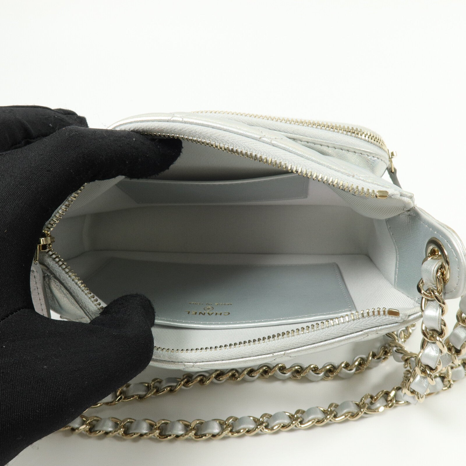 CHANEL 羊皮皮革Chain Shoulder鏈帶肩背袋
