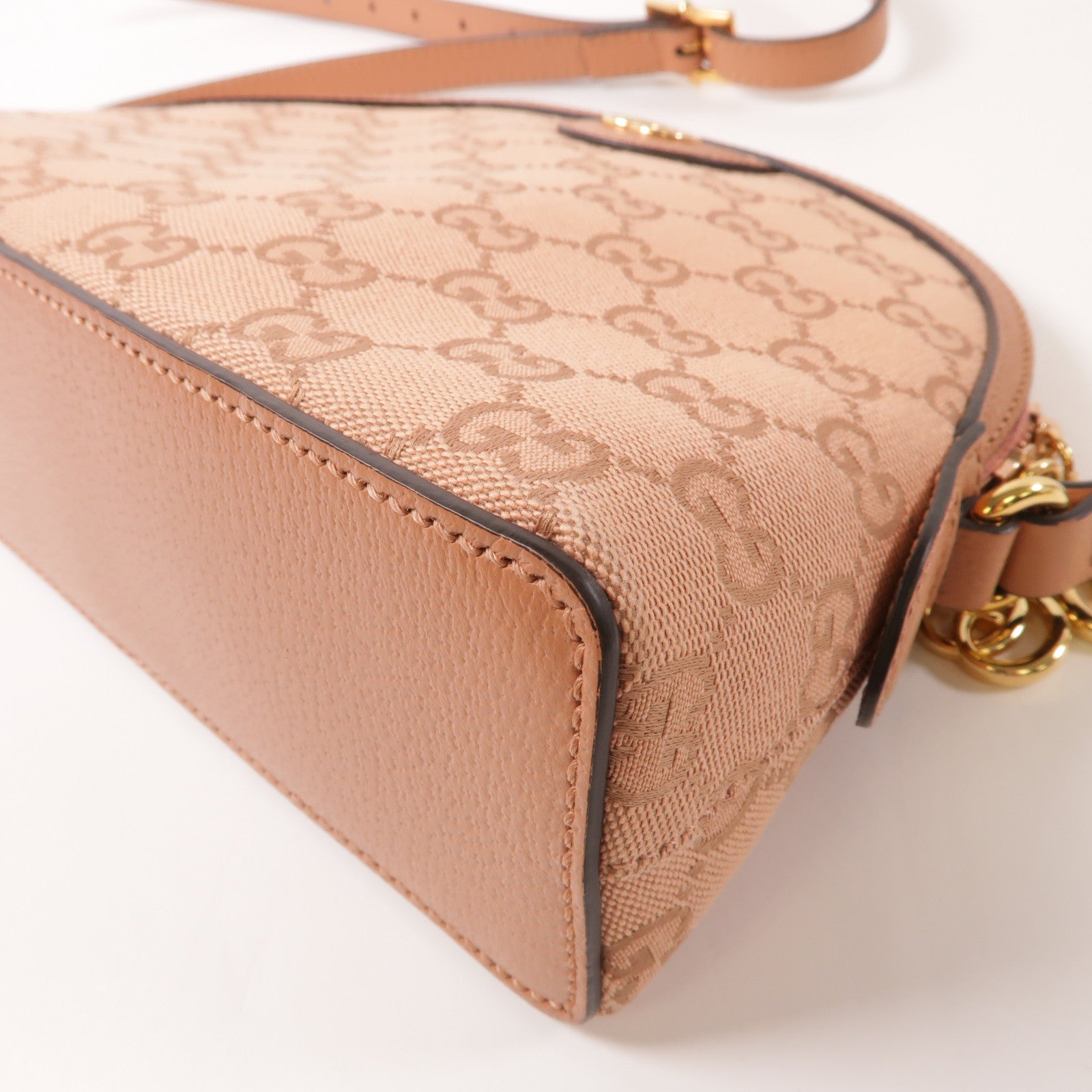 GUCCI 帆布Ophidia GG金扣肩背袋