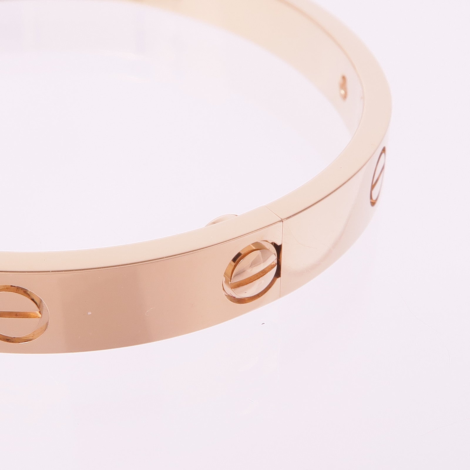 CARTIER 18K玫瑰金Love Bracelet 4 Diamonds鑽石手鐲Cartier#17