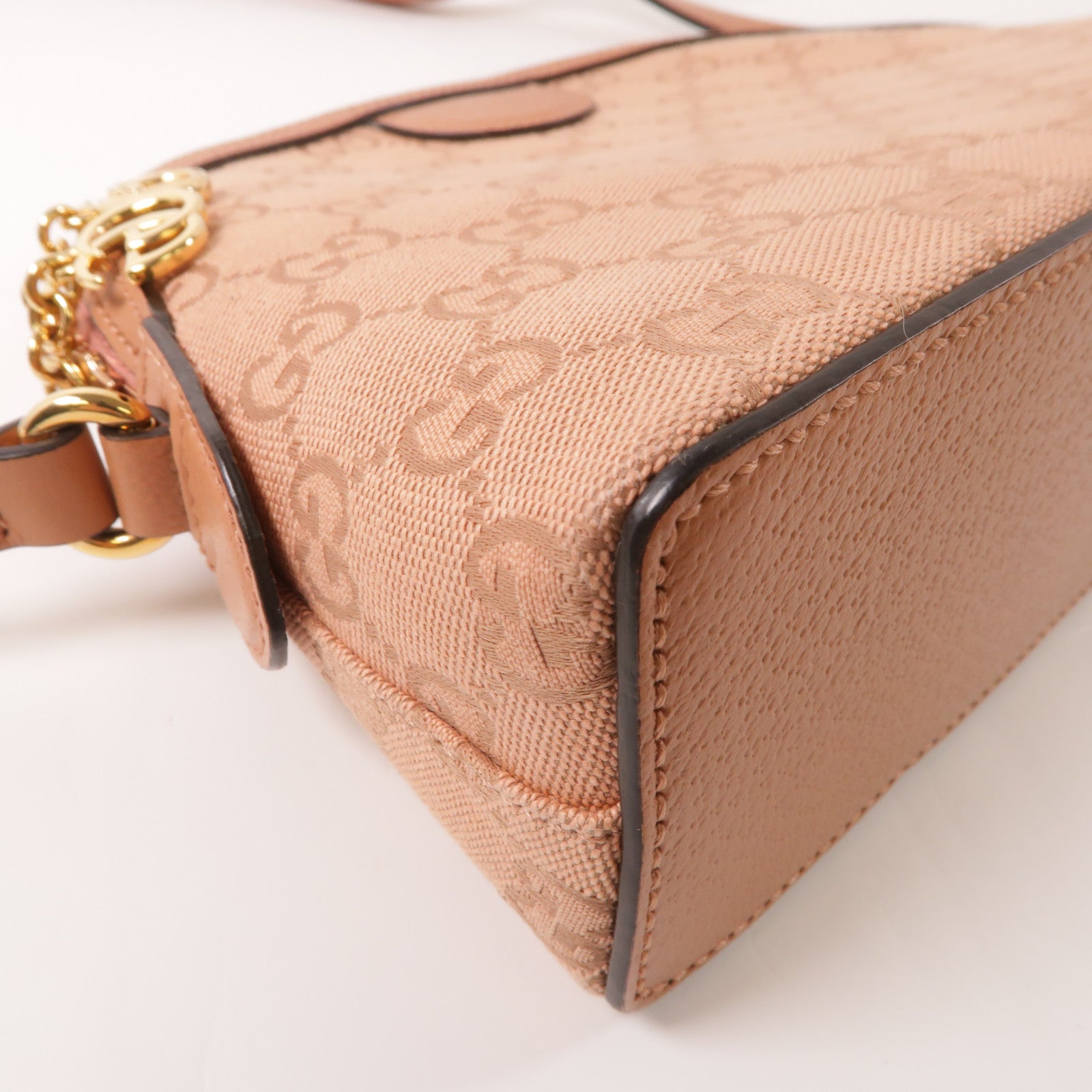 GUCCI 帆布Ophidia GG金扣肩背袋