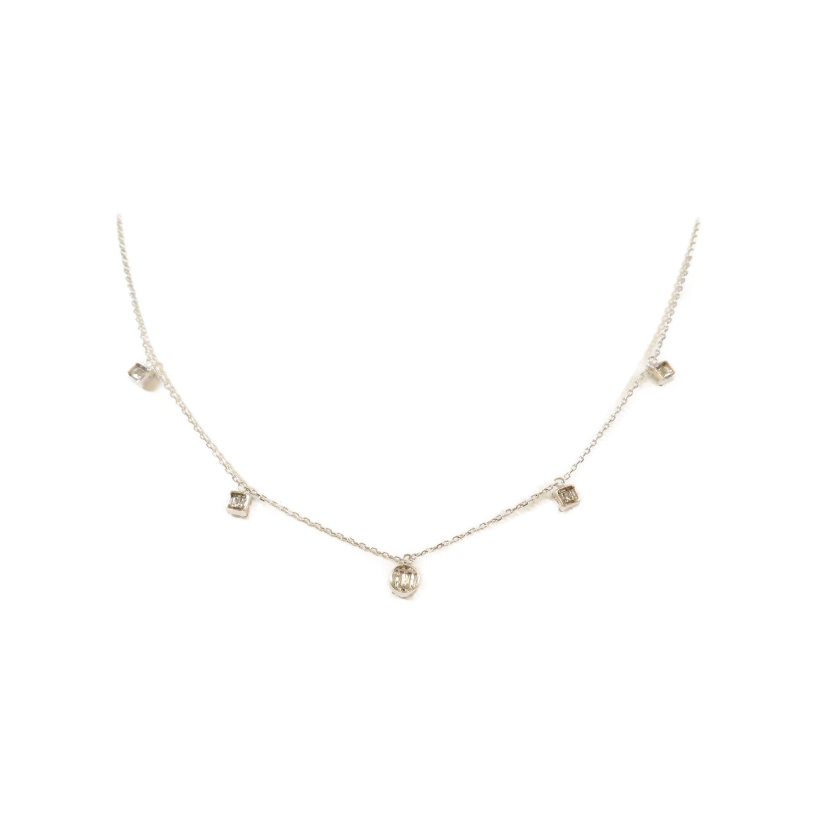 JEWELRY 【激減優惠】18K白金0.17ctDiamond Necklace鑽石項鍊#40cm