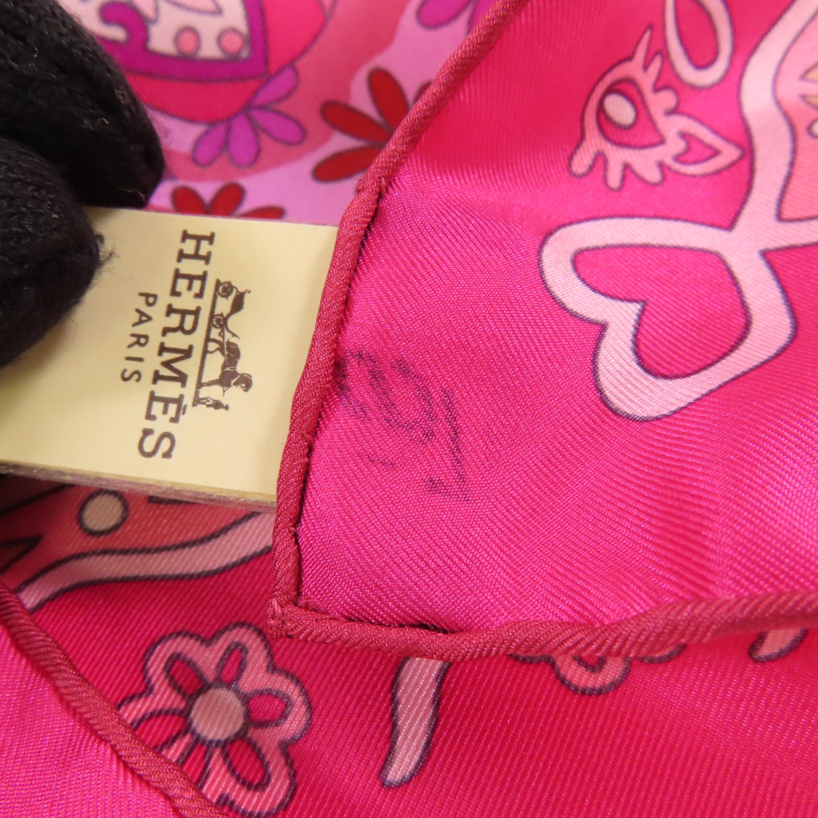 HERMES Scarf Scarves Silk Pink