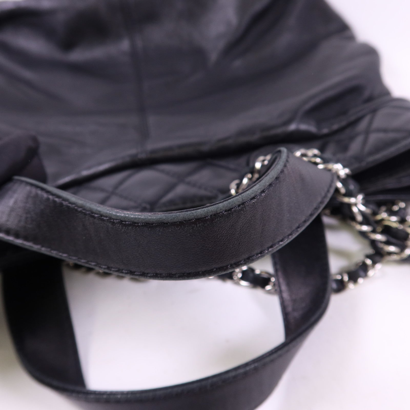 CHANEL 羊皮皮革2 Way Shoulder Bag銀扣手挽肩背兩用袋