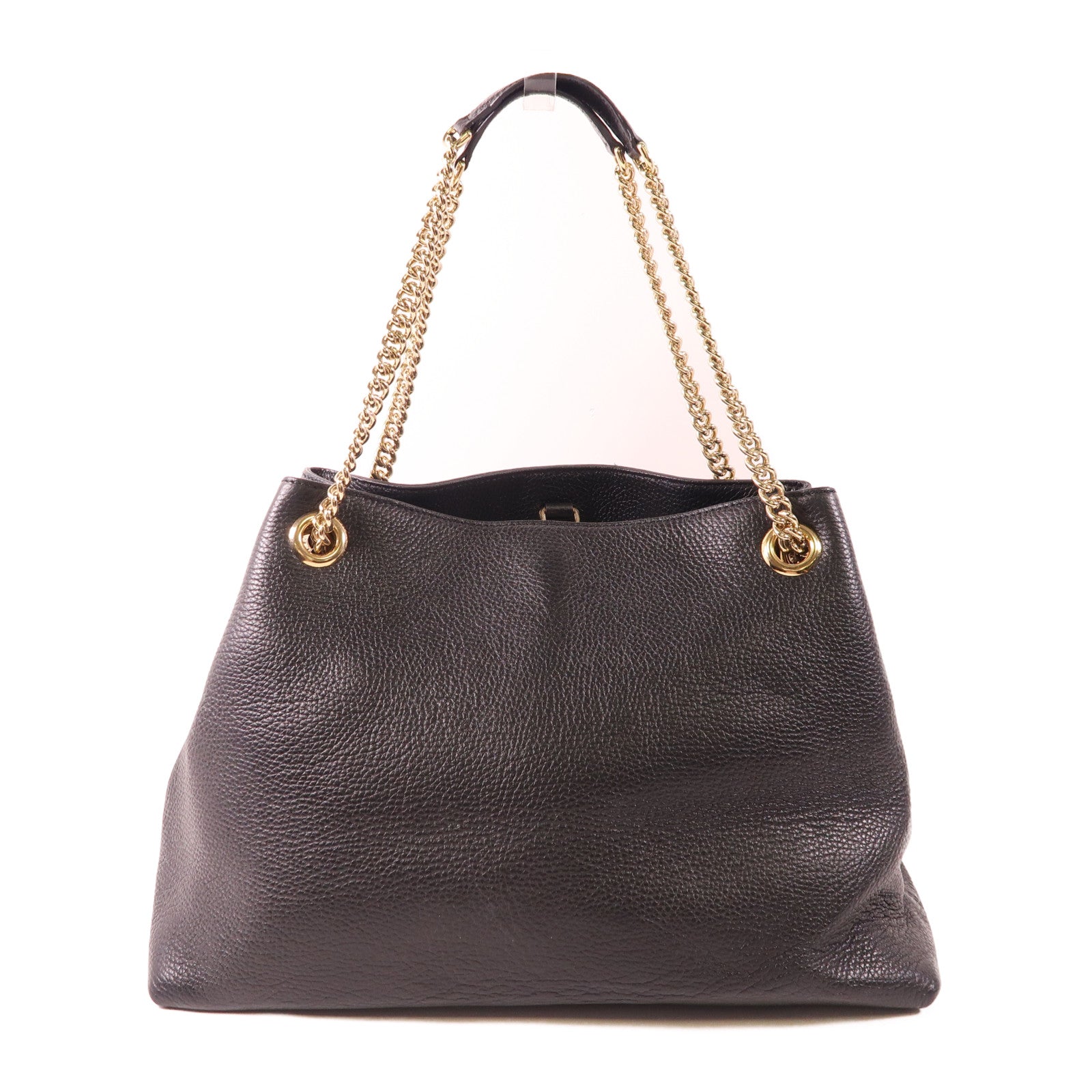GUCCI 牛皮皮革Tote Bag金扣鏈帶手挽袋
