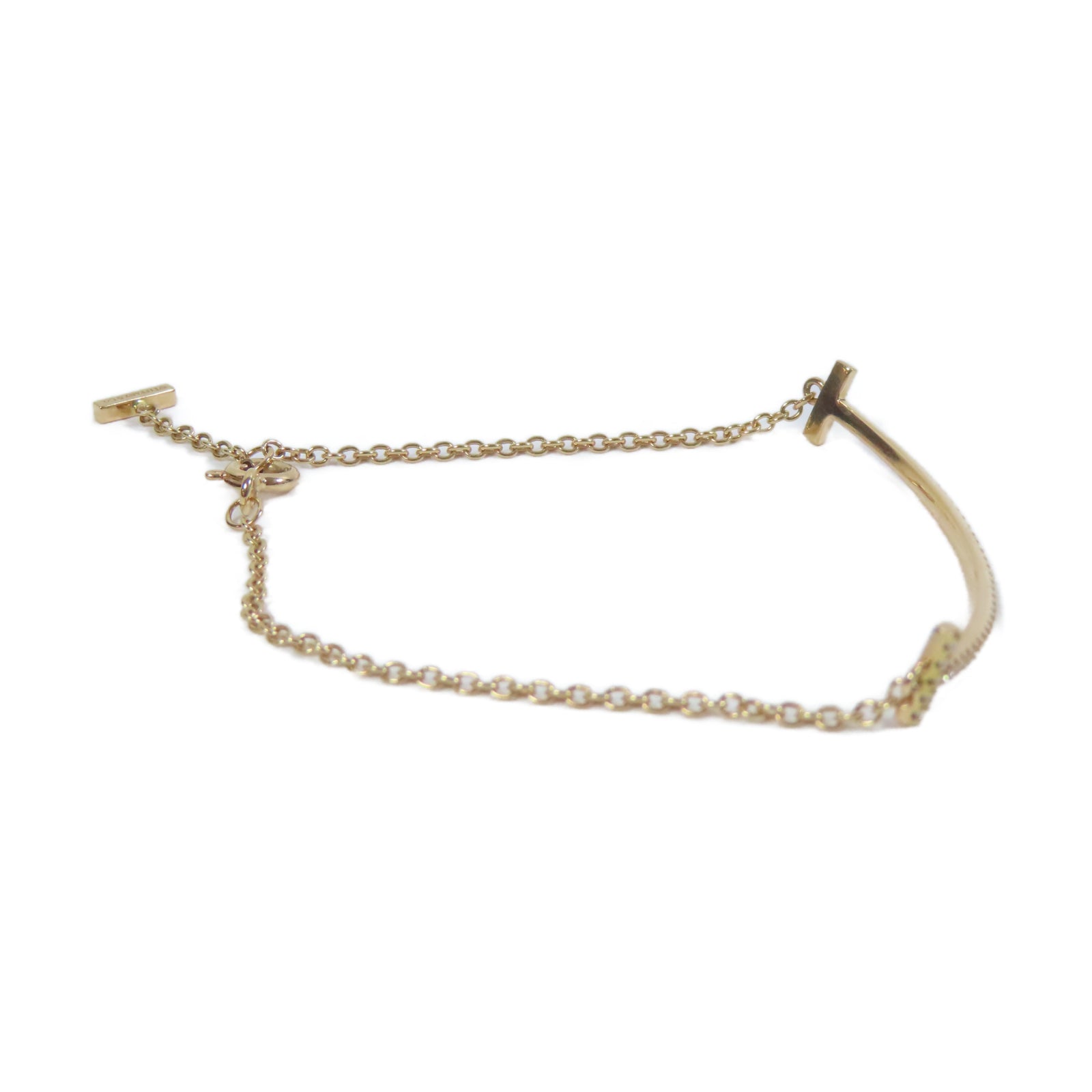 TIFFANY＆CO 【激減優惠】18K玫瑰金/鑽石T Smile Diamond Bracelet手鏈
