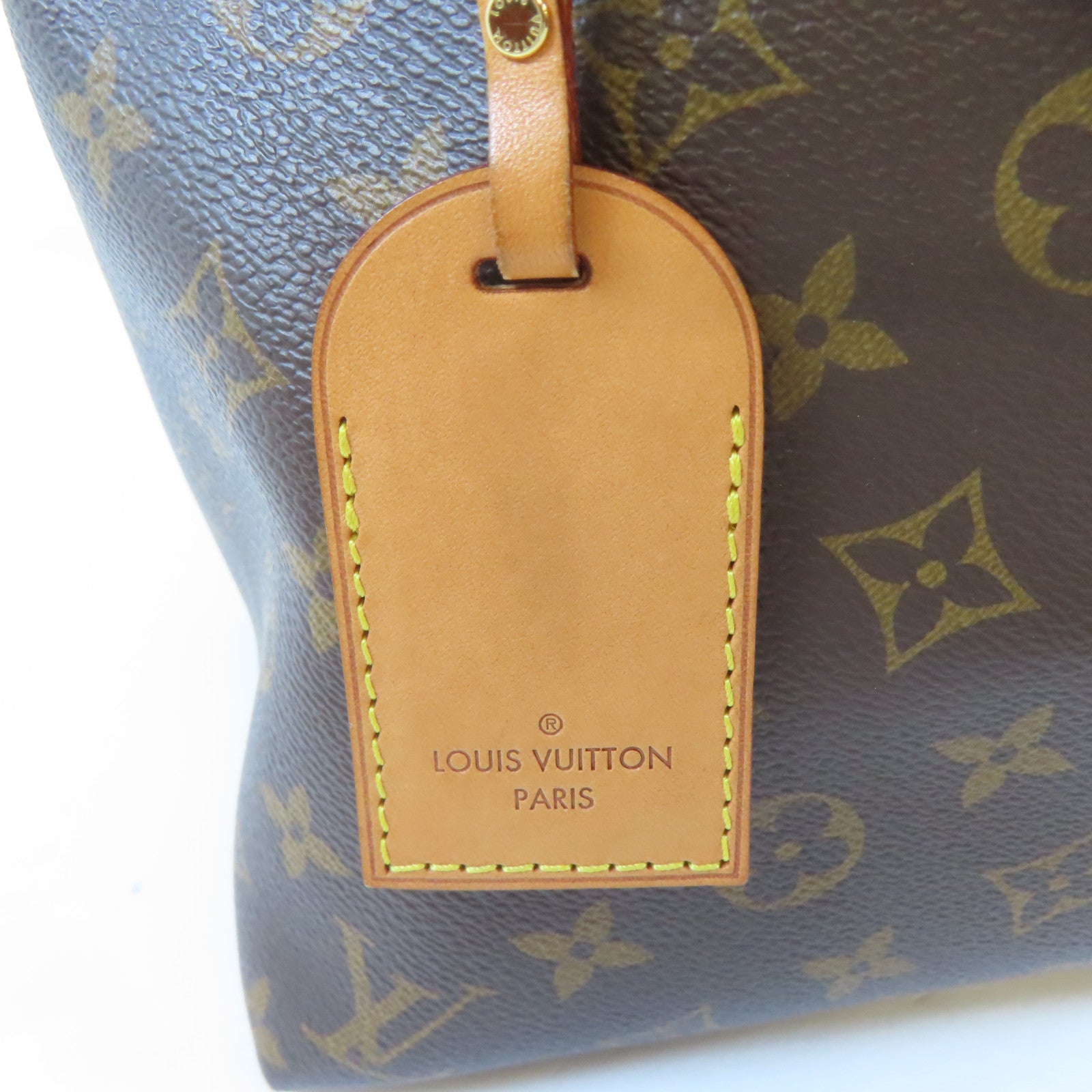 LOUIS VUITTON Monogram V Tote MM金扣手挽肩背兩用袋啡色