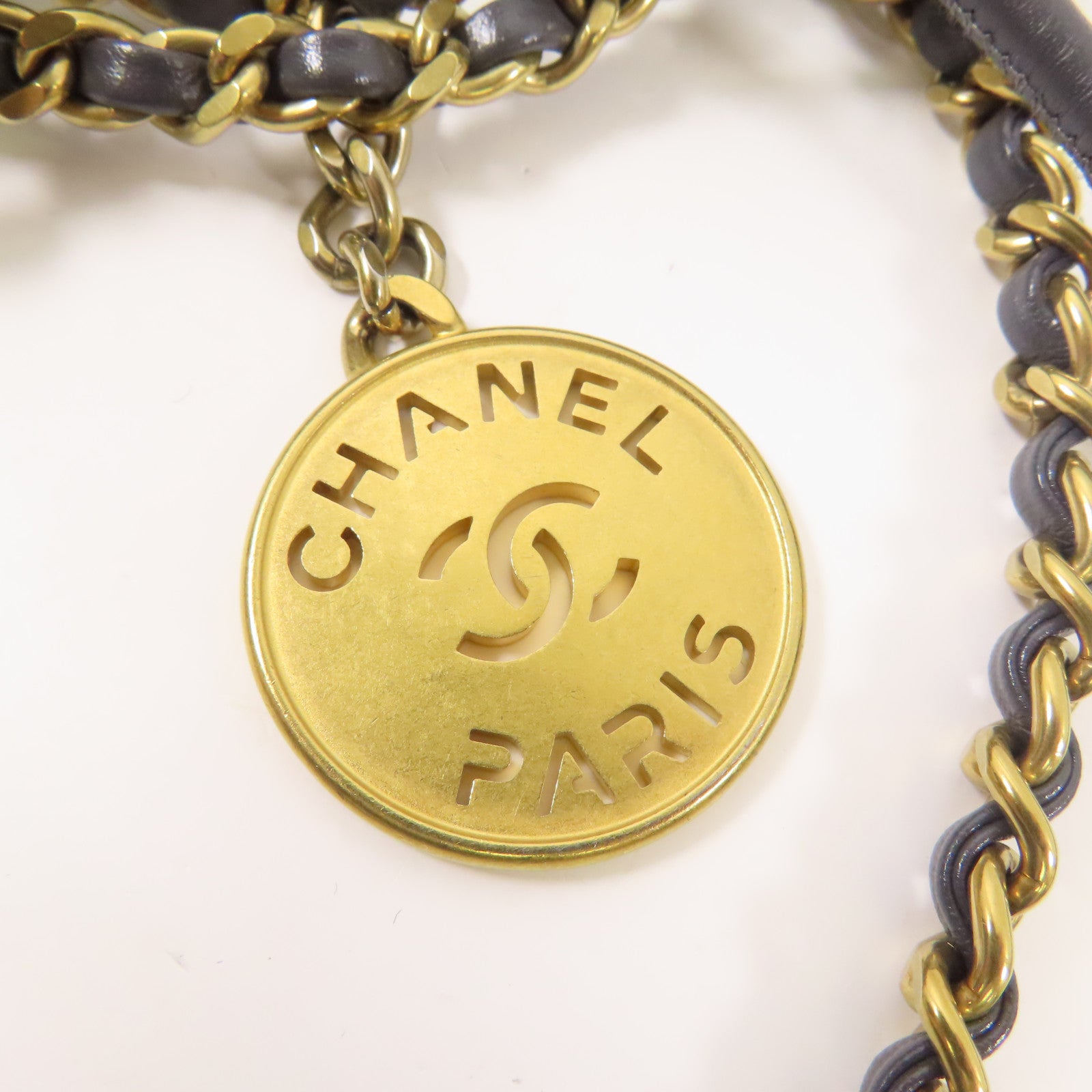 CHANEL 皮革Mini Chanel 22金扣手挽肩背兩用袋