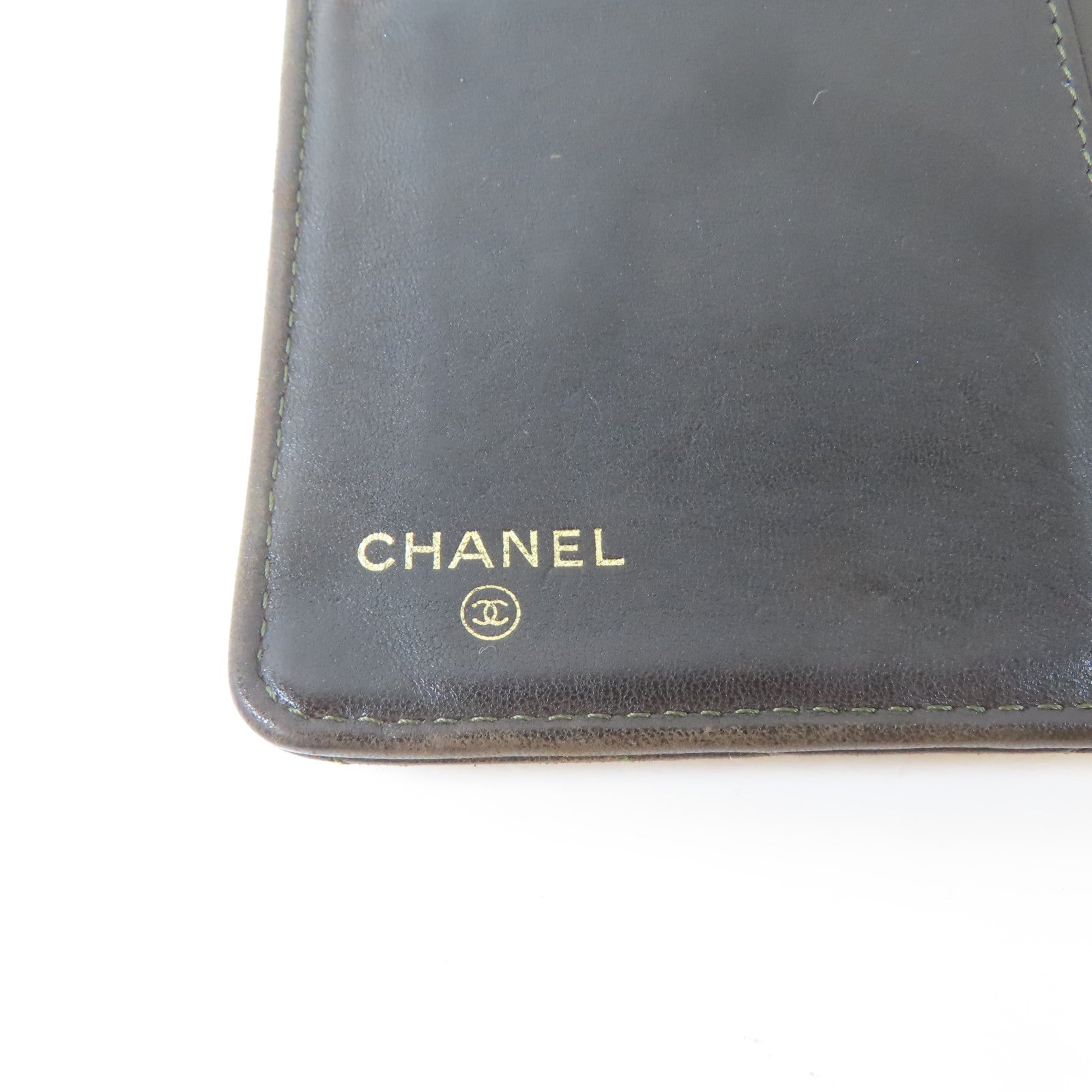 CHANEL 菱格羊皮皮革2.55 Long Bifold Wallet金扣長錢包啡色