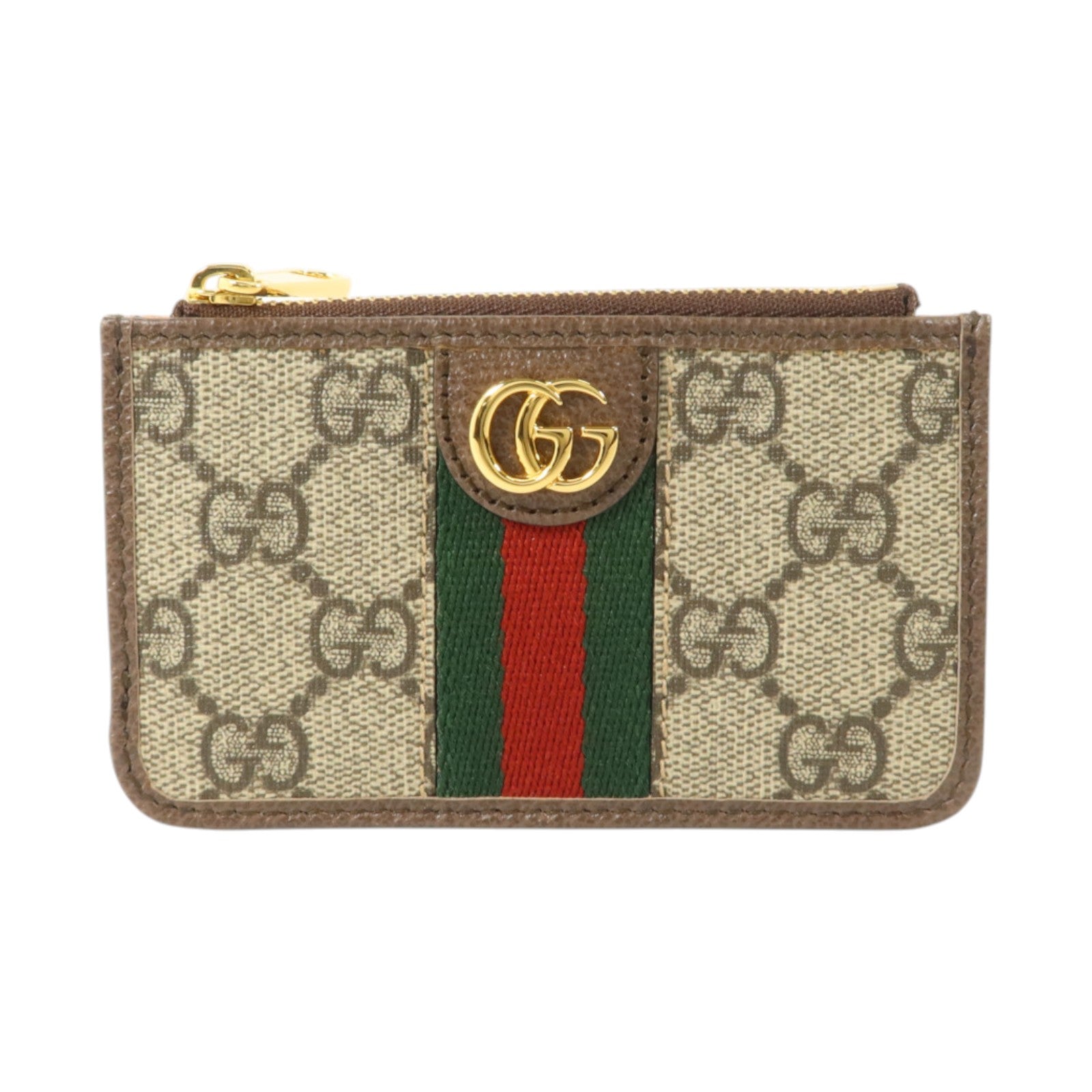 GUCCI 塗層帆布Card Holder金扣卡片套