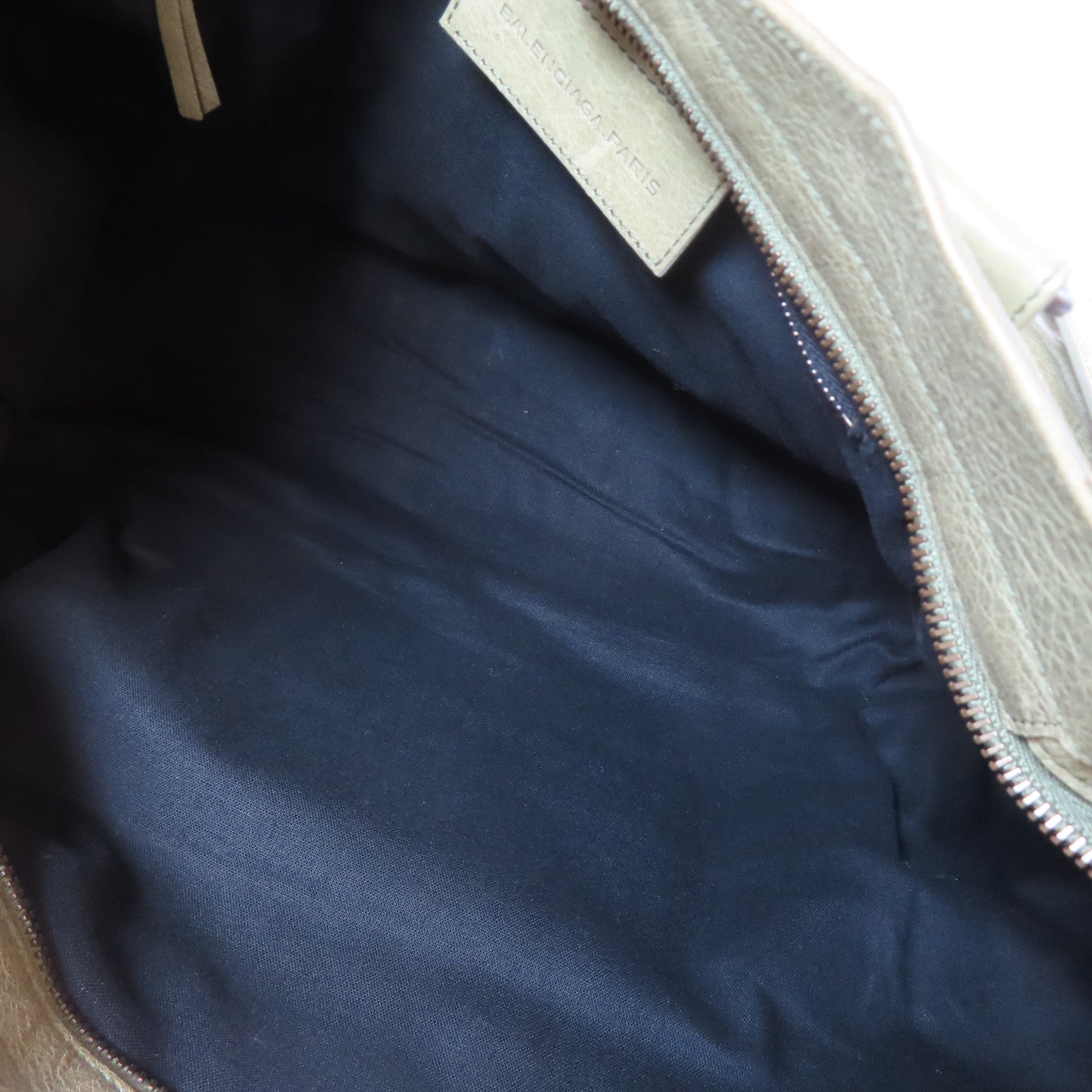 BALENCIAGA 羊皮皮革Classic Part Time銀扣手挽肩背兩用袋綠色
