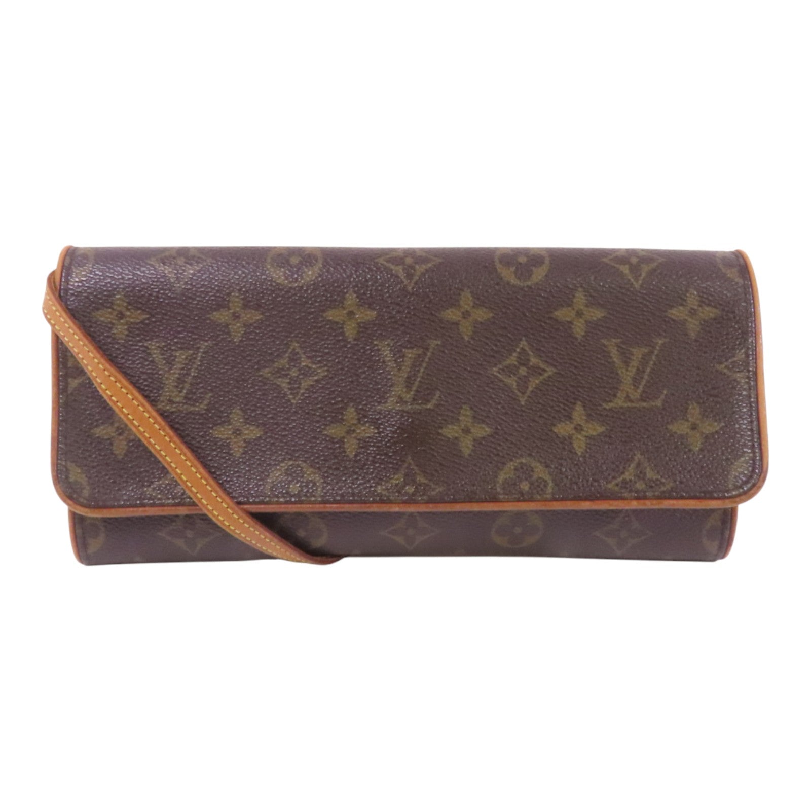 LOUIS VUITTON Monogram Pochette Twin GM金扣肩背袋