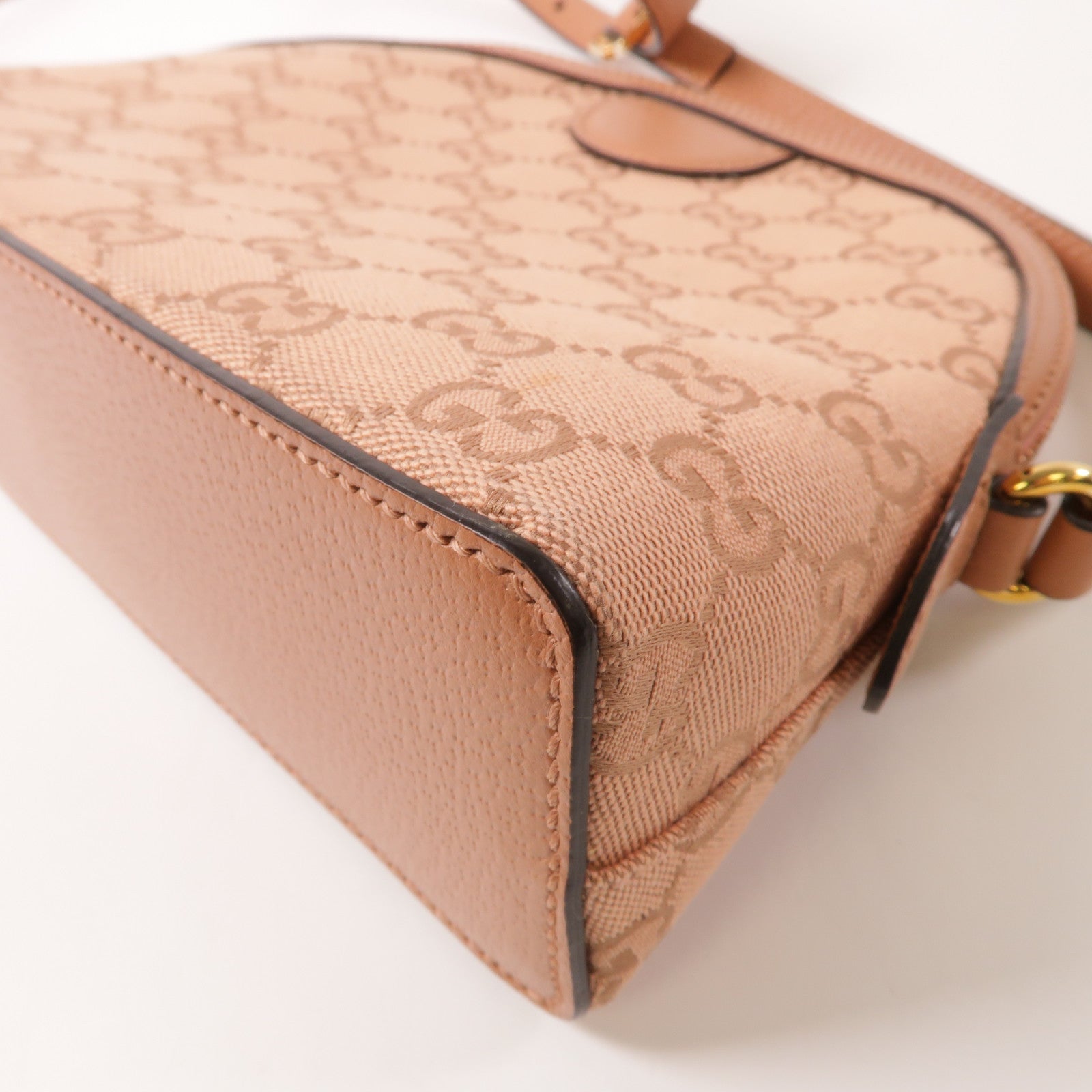 GUCCI 帆布Ophidia GG金扣肩背袋