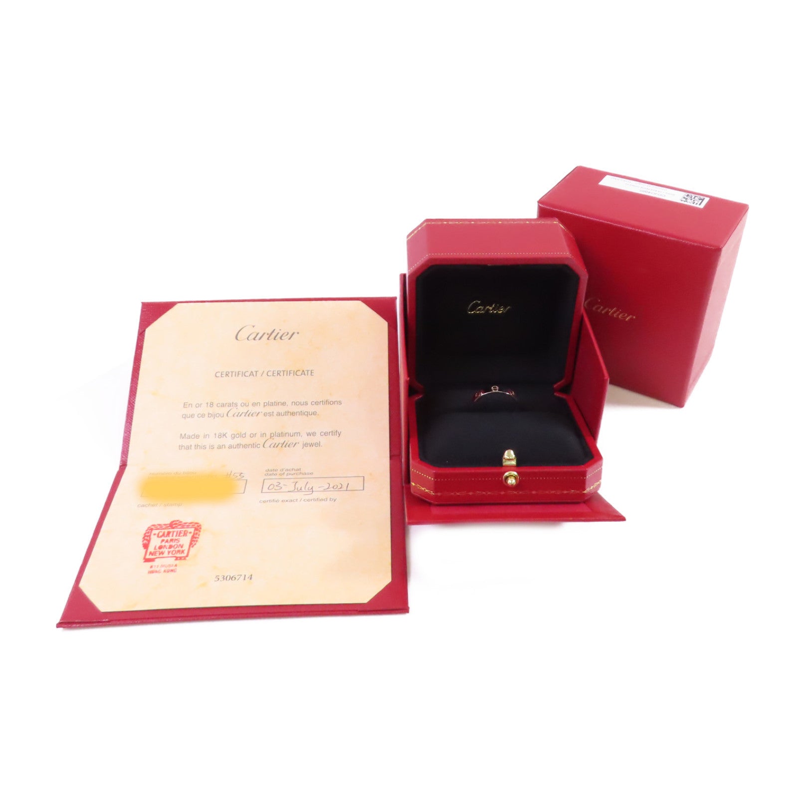 CARTIER 18K白金Love Ring戒指US#7/#55