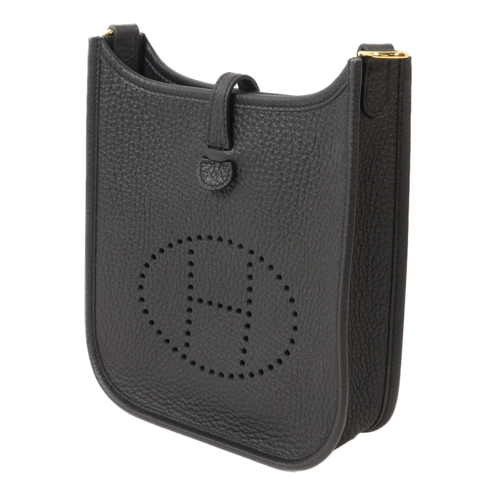 HERMES Clemence皮革Evelyne TPM肩背袋Noir