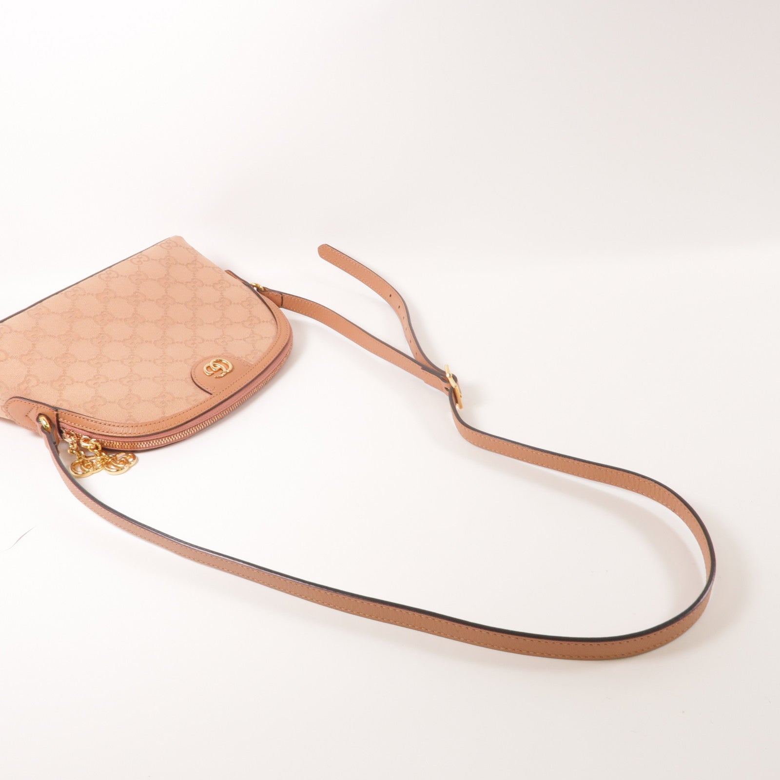 GUCCI 帆布Ophidia GG金扣肩背袋