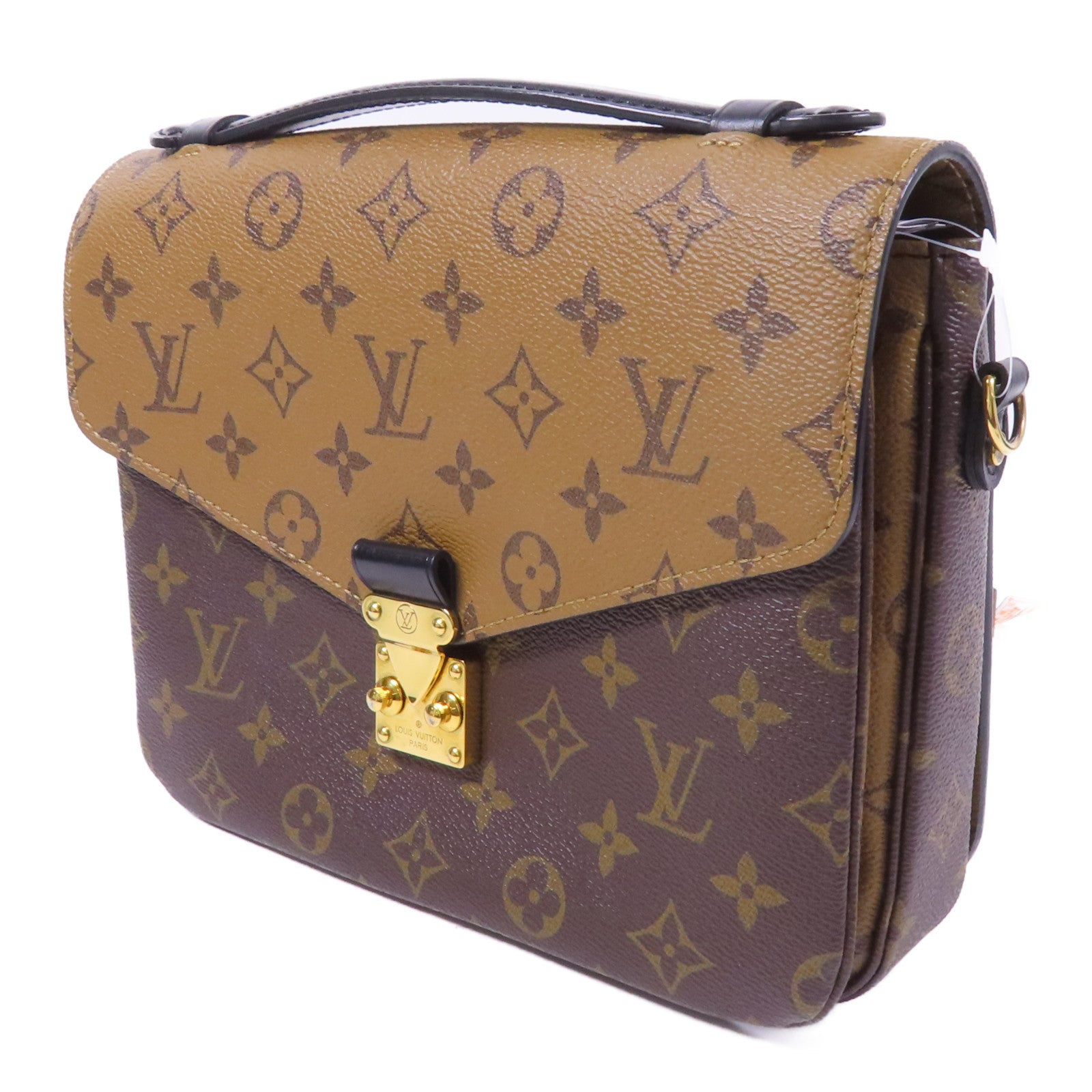 LOUIS VUITTON Monogram Reverse Pochette Metis金扣手挽肩背兩用袋