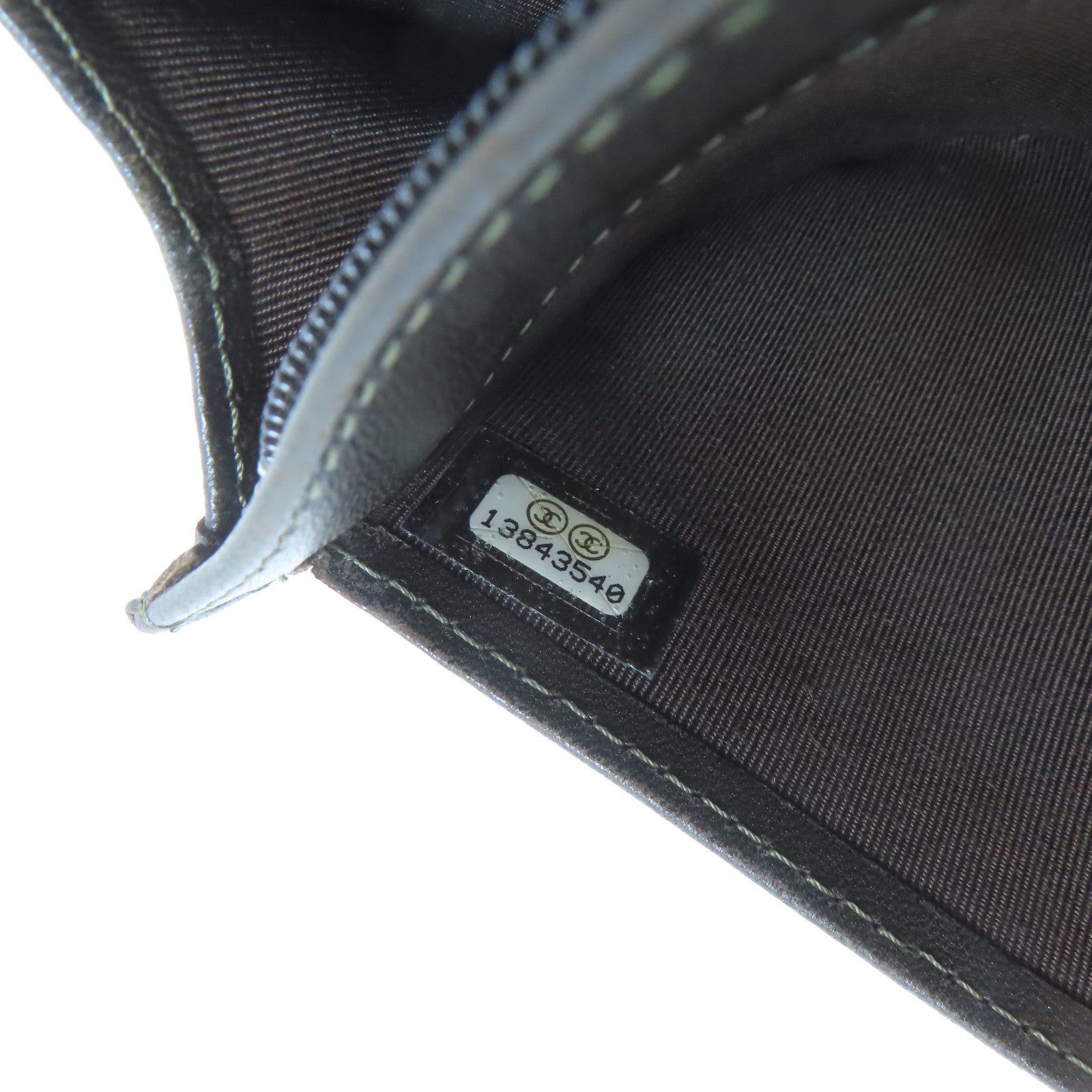 CHANEL 菱格羊皮皮革2.55 Long Bifold Wallet金扣長錢包啡色