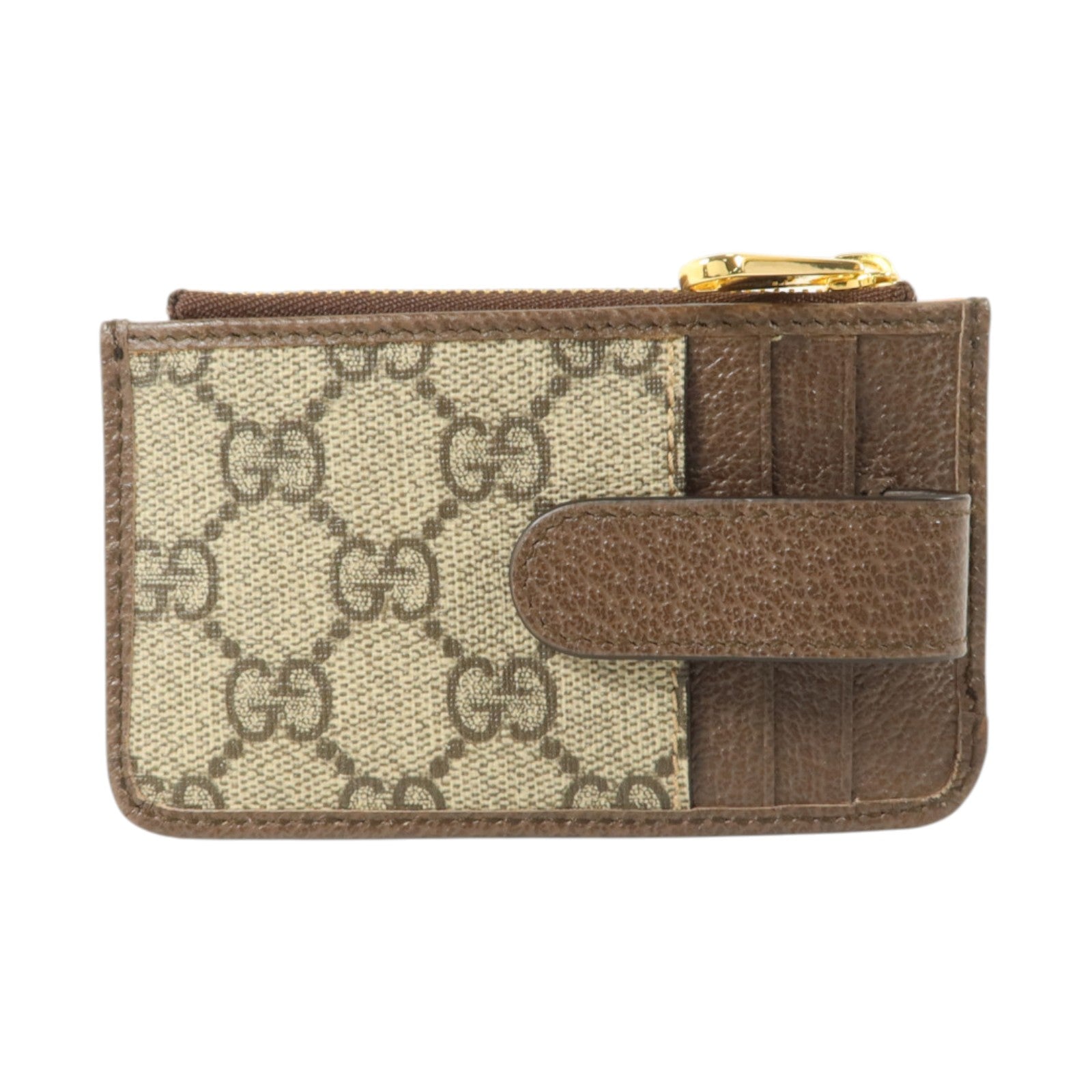 GUCCI 塗層帆布Card Holder金扣卡片套
