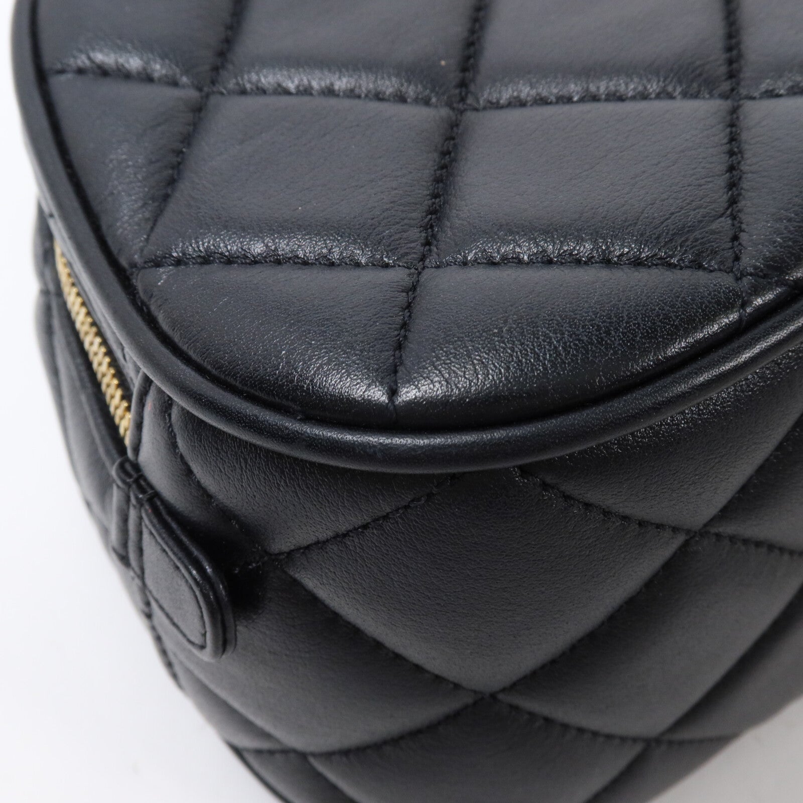 CHANEL 羊皮皮革Matelasse Mini Bowling鏈帶手挽肩背兩用袋