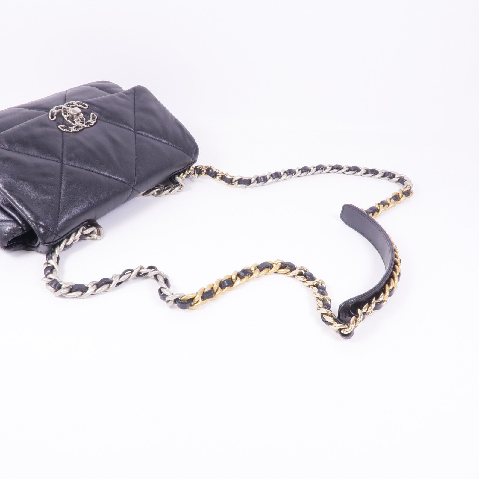 CHANEL 羊皮皮革C19 Small手挽肩背兩用袋