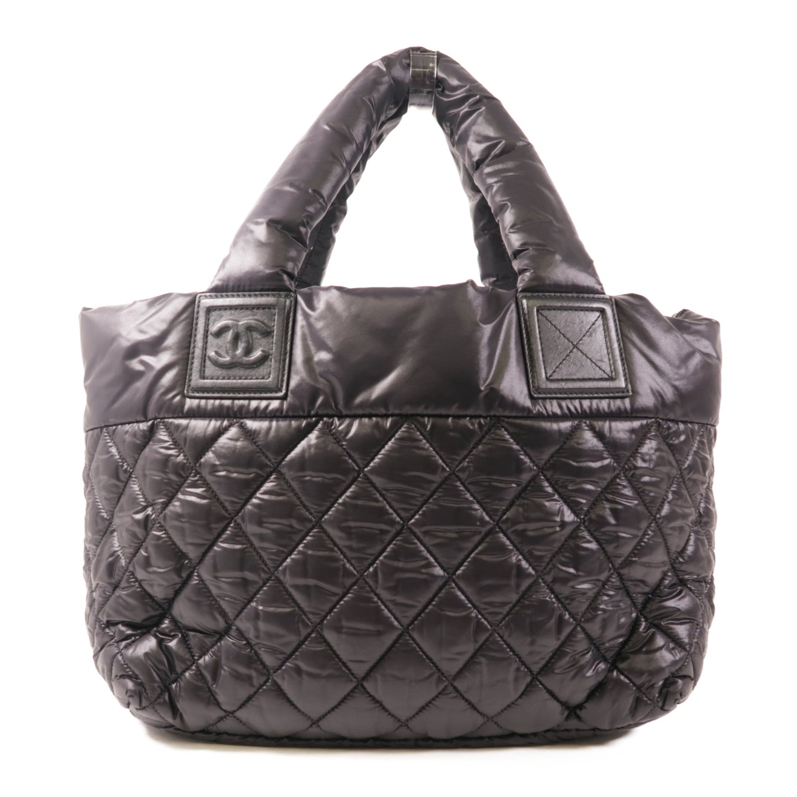 CHANEL 尼龍Coco Cocoon銀扣手挽袋