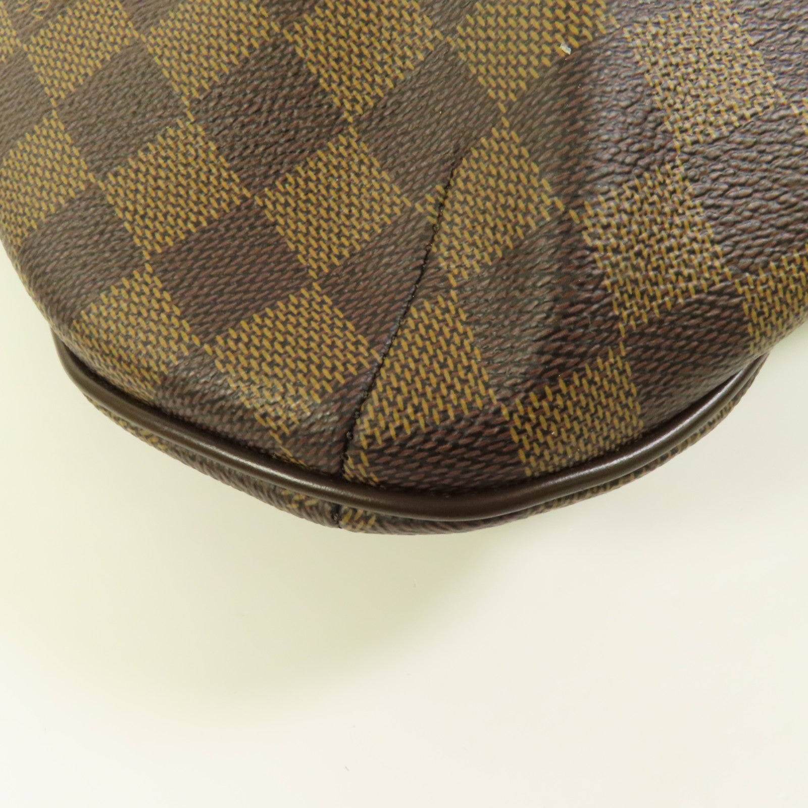 LOUIS VUITTON Damier Bloomsbury PM金扣肩背袋棕色