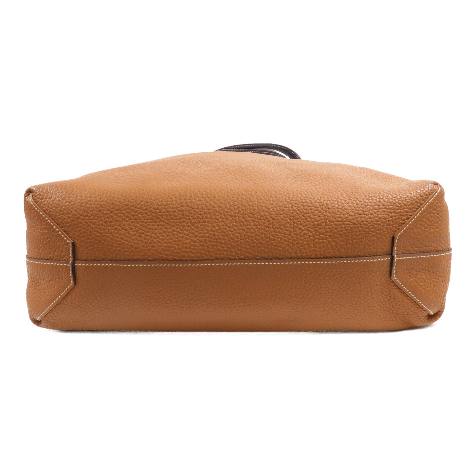 HERMES Clemence皮革Double Sens 36手挽袋Gold/Bleu Encre