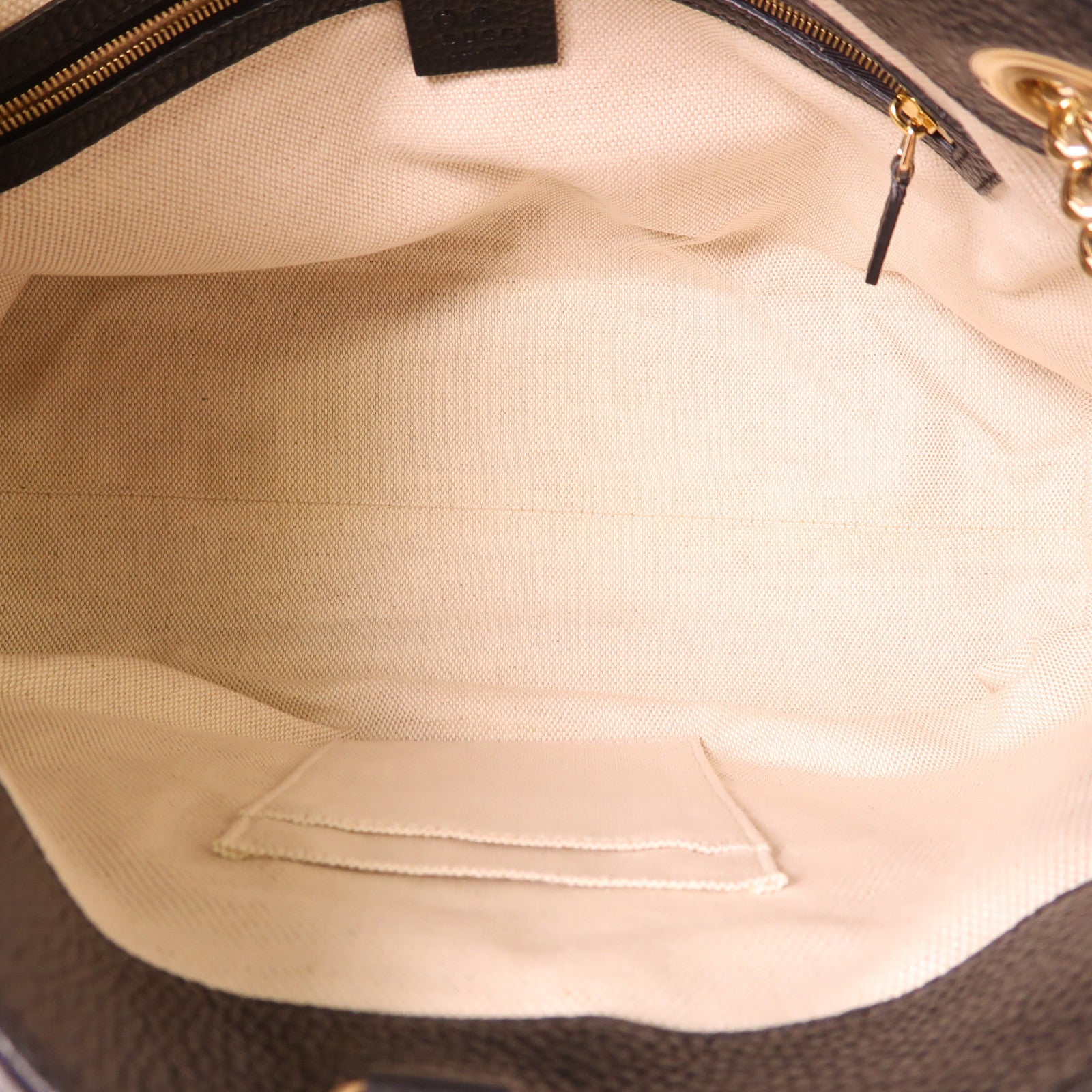 GUCCI 牛皮皮革Tote Bag金扣鏈帶手挽袋