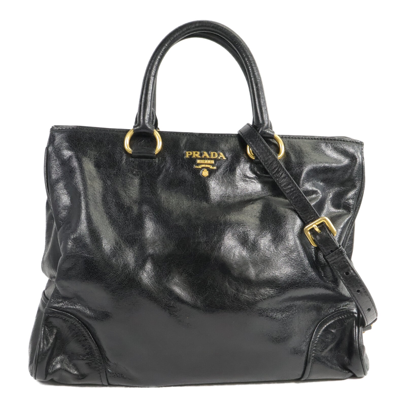 PRADA 牛皮皮革Shopping Tote Bag手挽肩背兩用袋