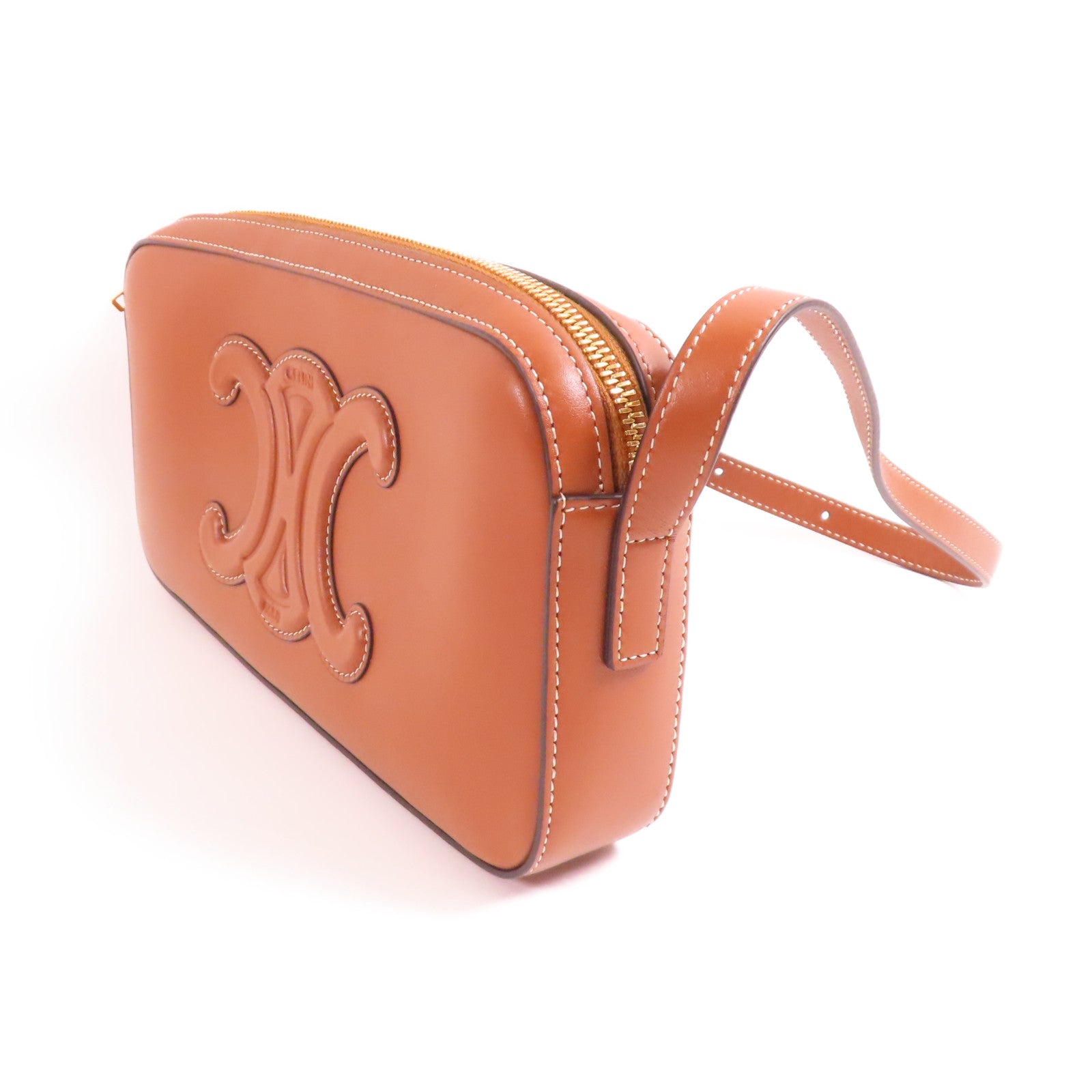 CELINE 牛皮皮革Cuir Triomphe金扣肩背袋